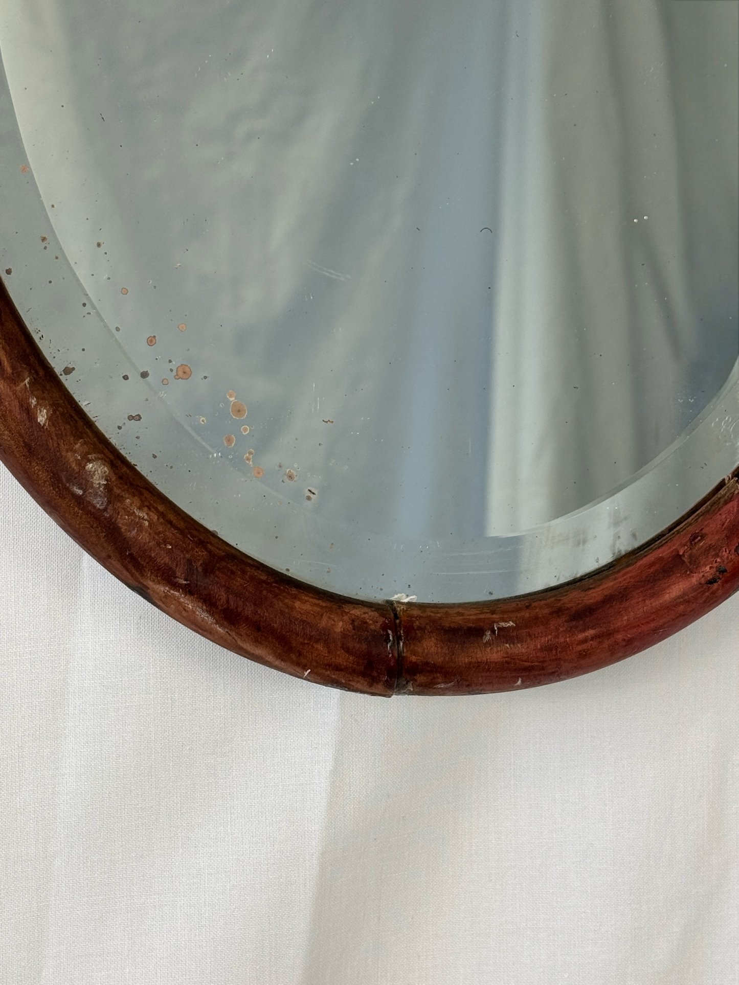 Hand Painted Oval Mirror