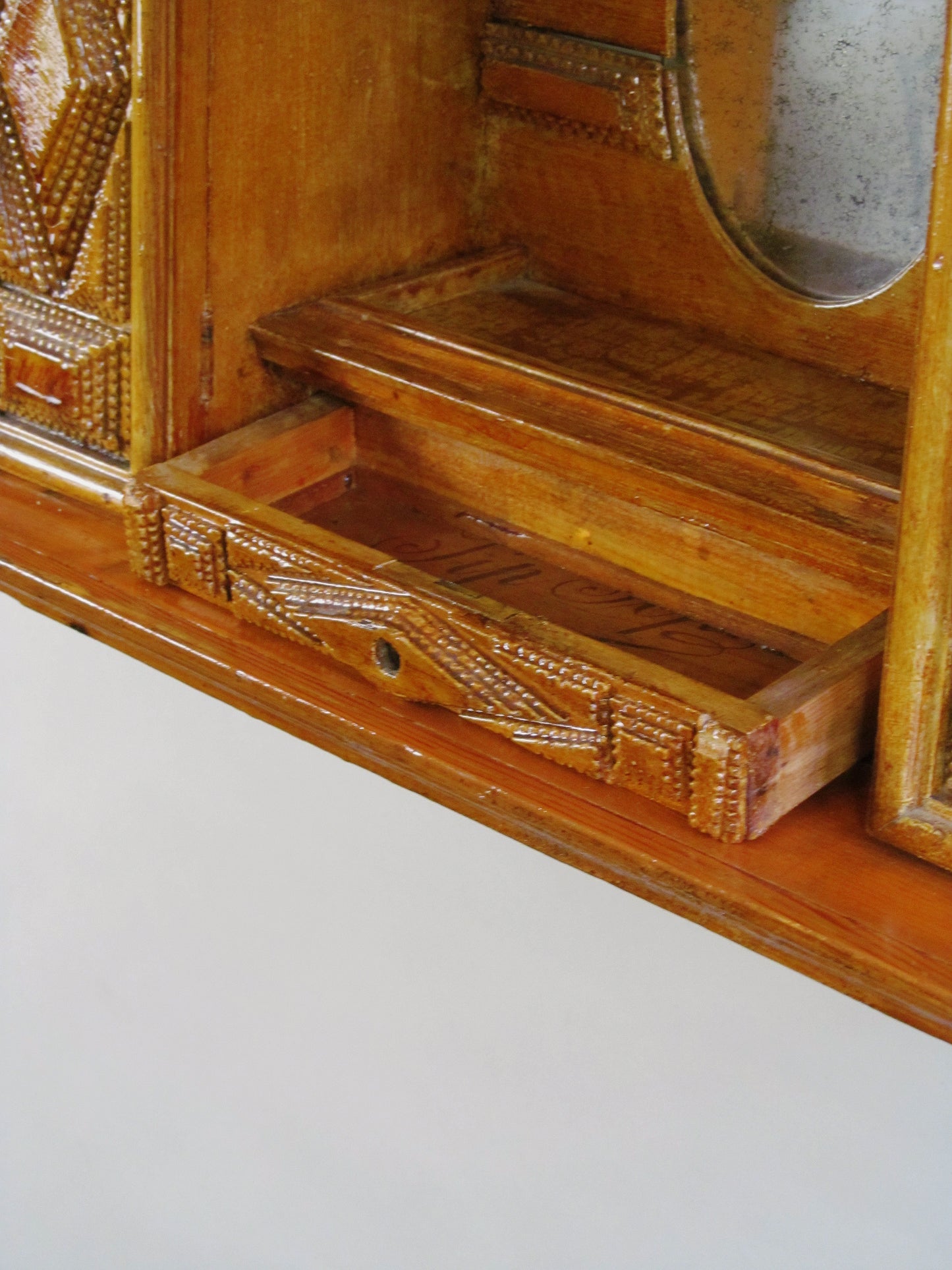 Tramp Art Wall Shelf 1890 - 1915