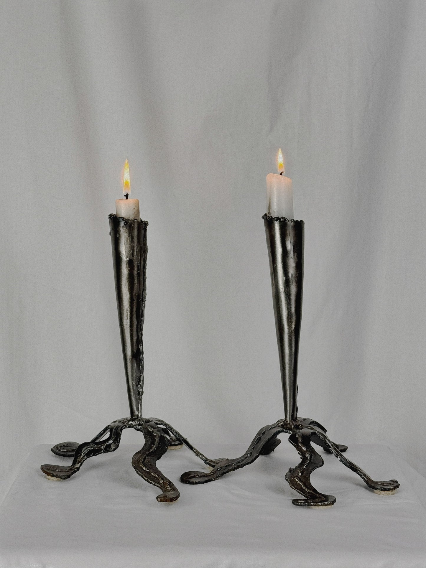 Steel Cone Candleholders