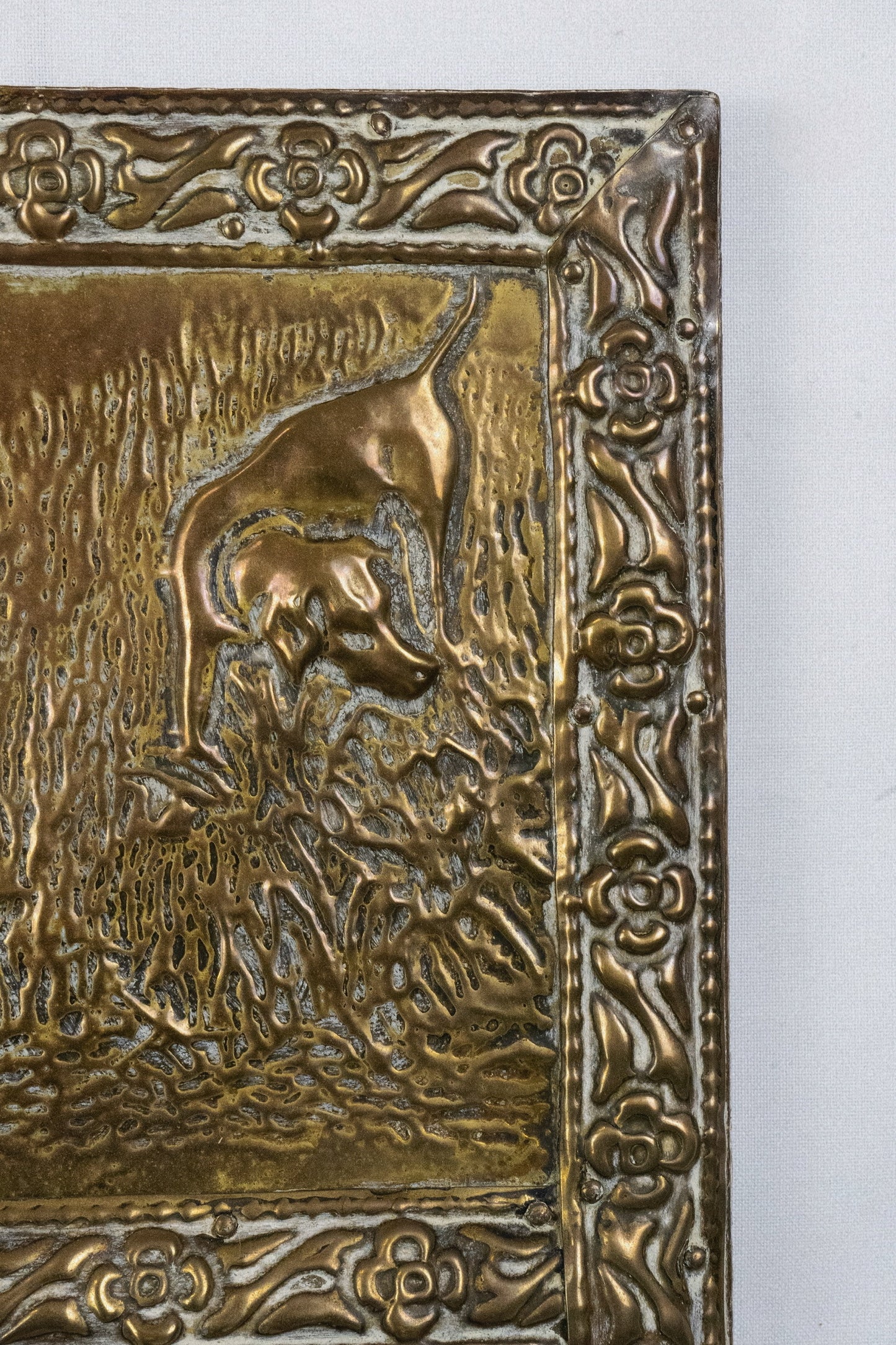 Brass Dog Mirror