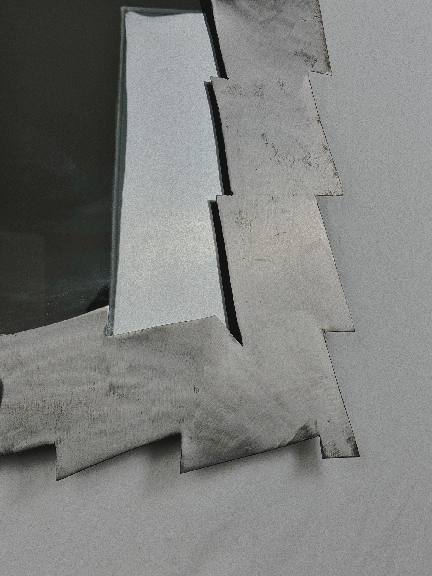 Jagged Steel Mirror