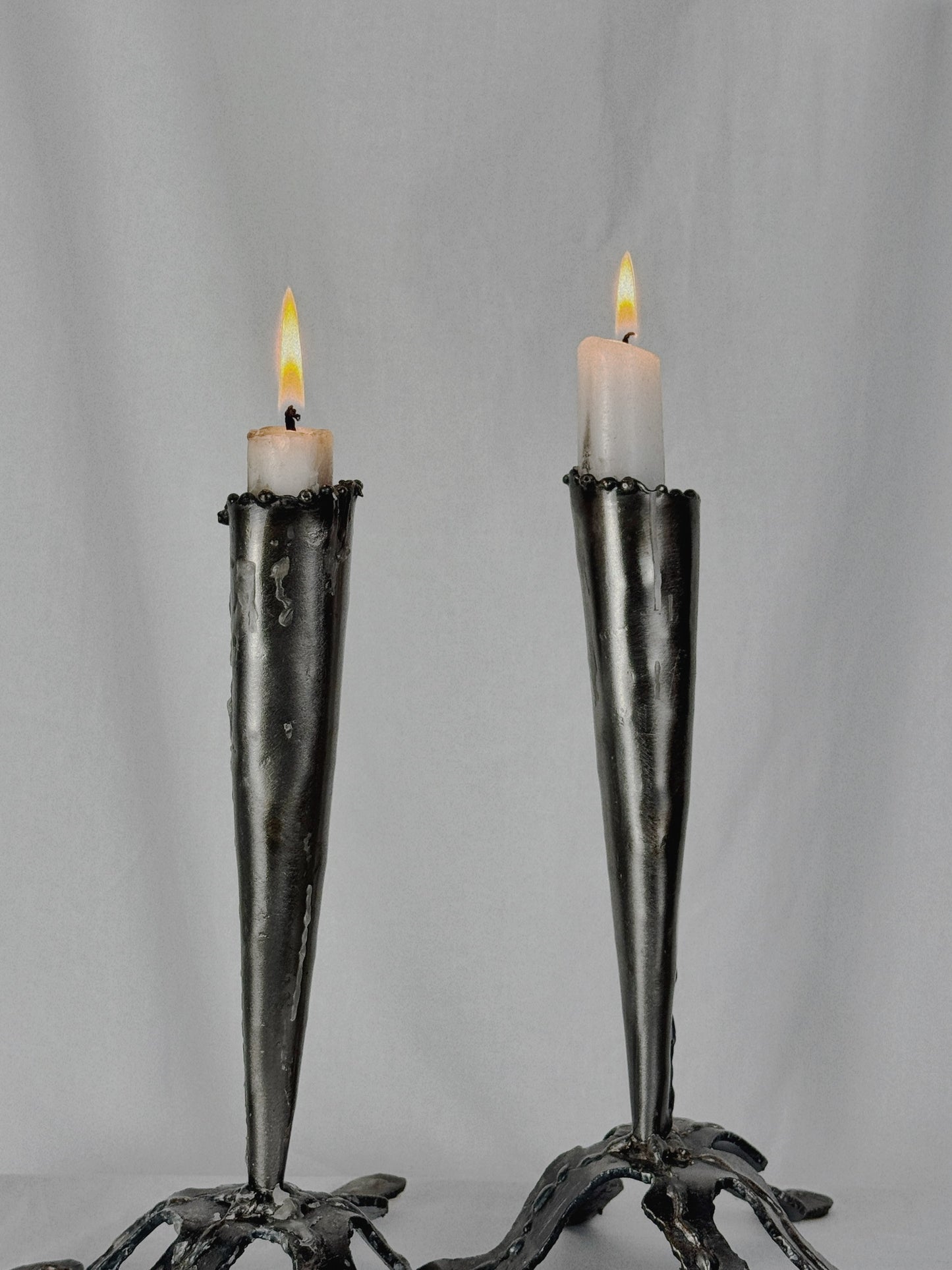 Steel Cone Candleholders