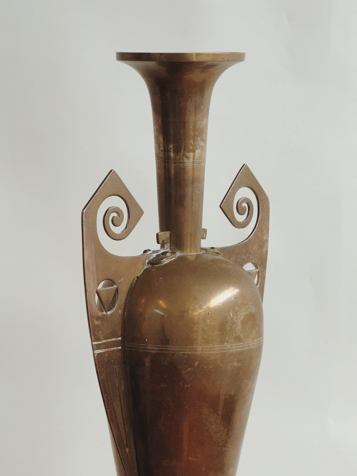 Jugendstil Brass Vase c1910