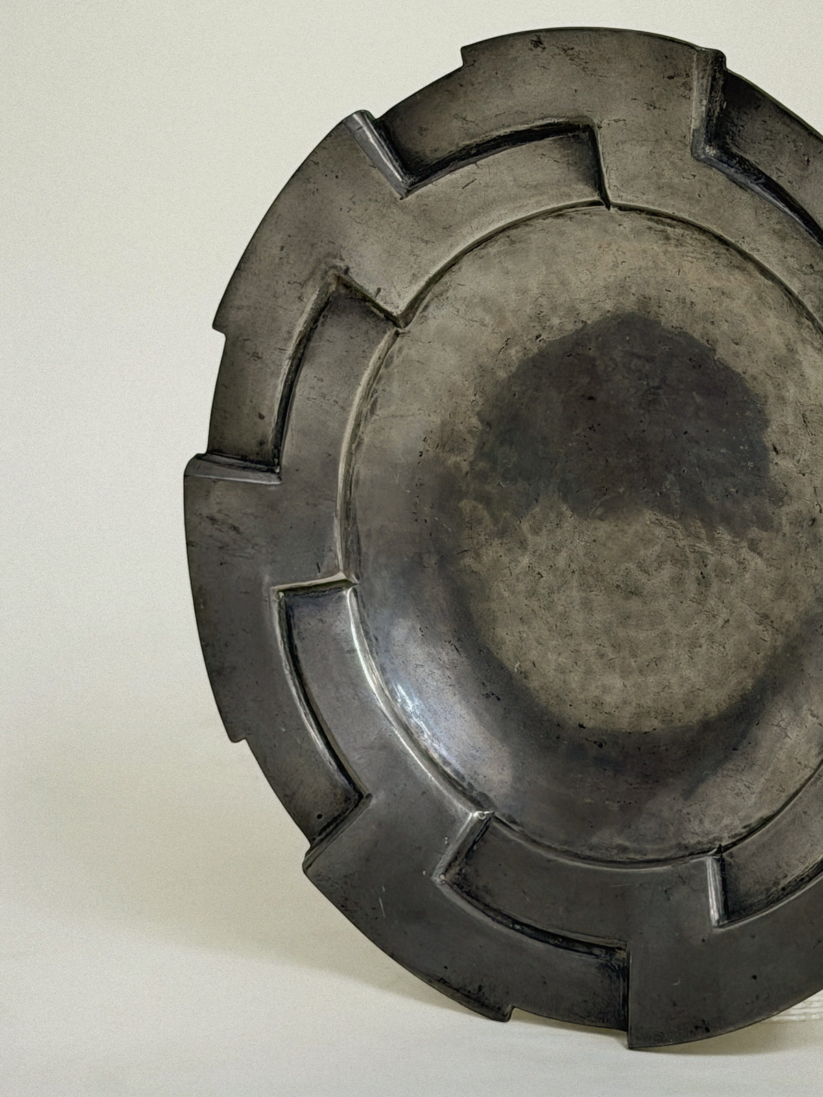 Pewter Charger by Pierre Dumont Early 20th