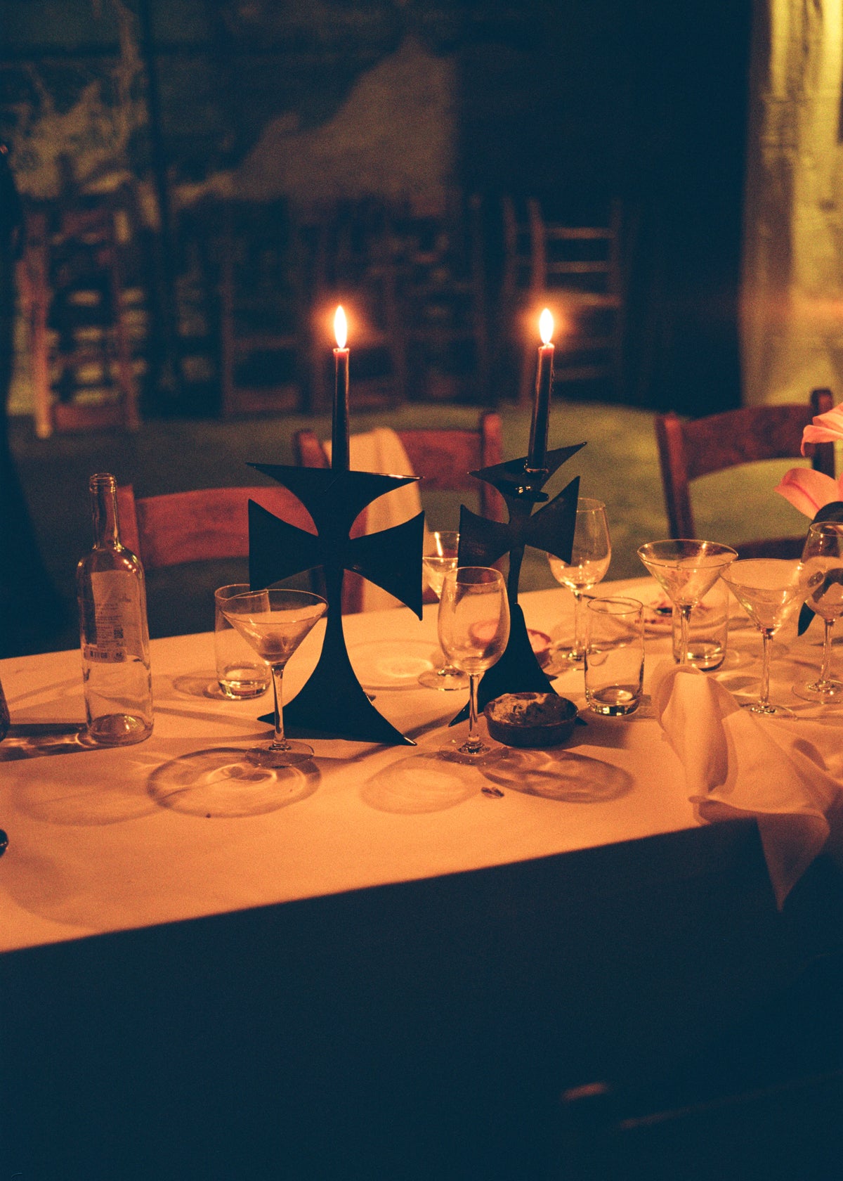 Myakin Maltese Cross Candleholders