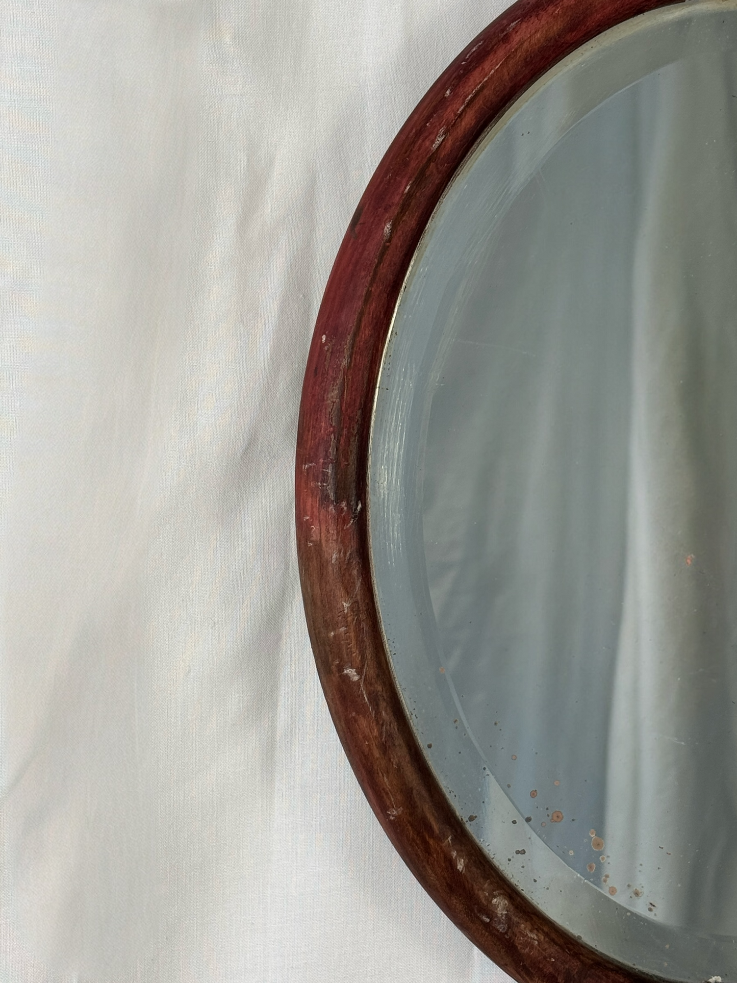 Hand Painted Oval Mirror