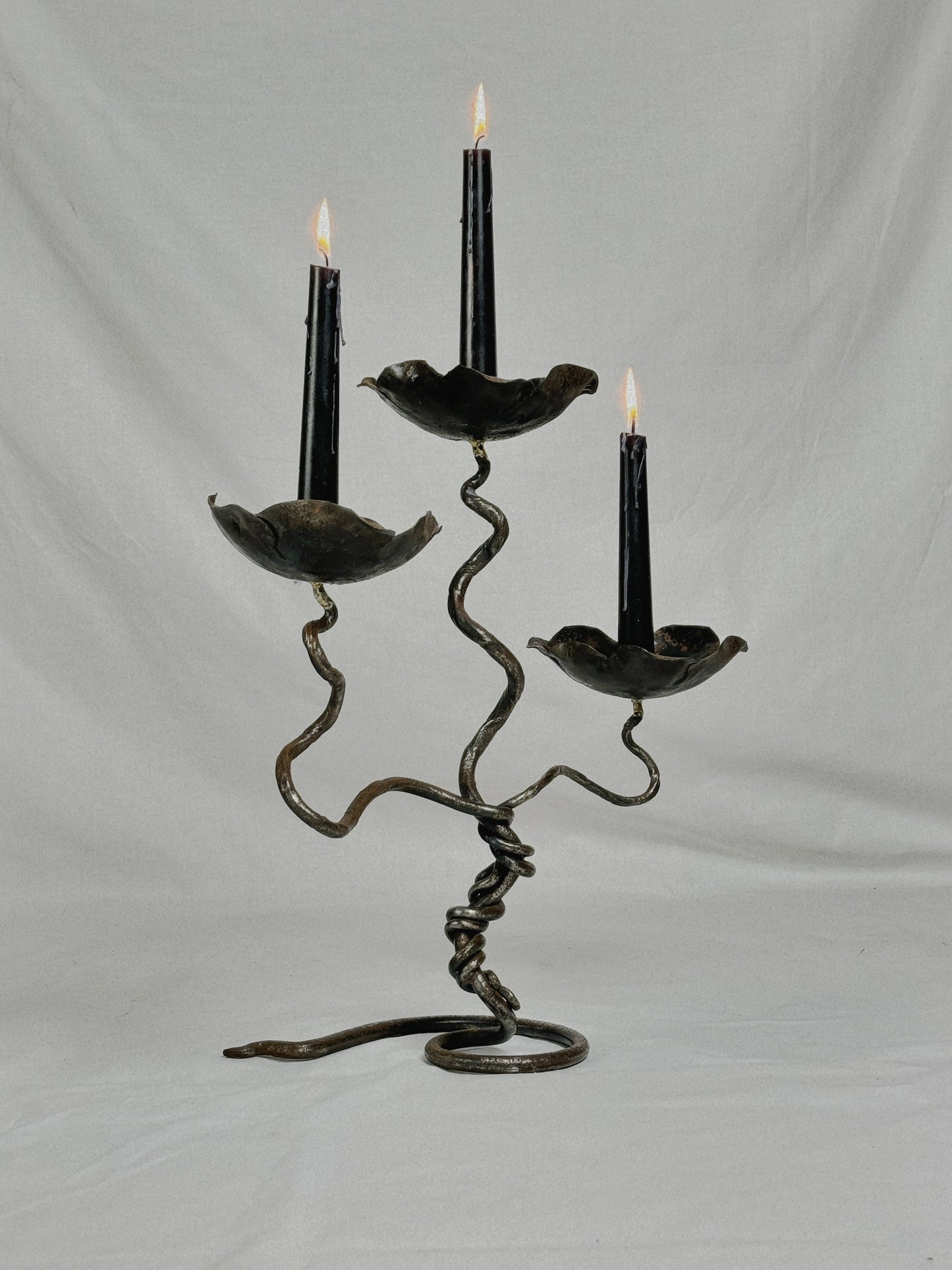 Twisted Iron Candelabra