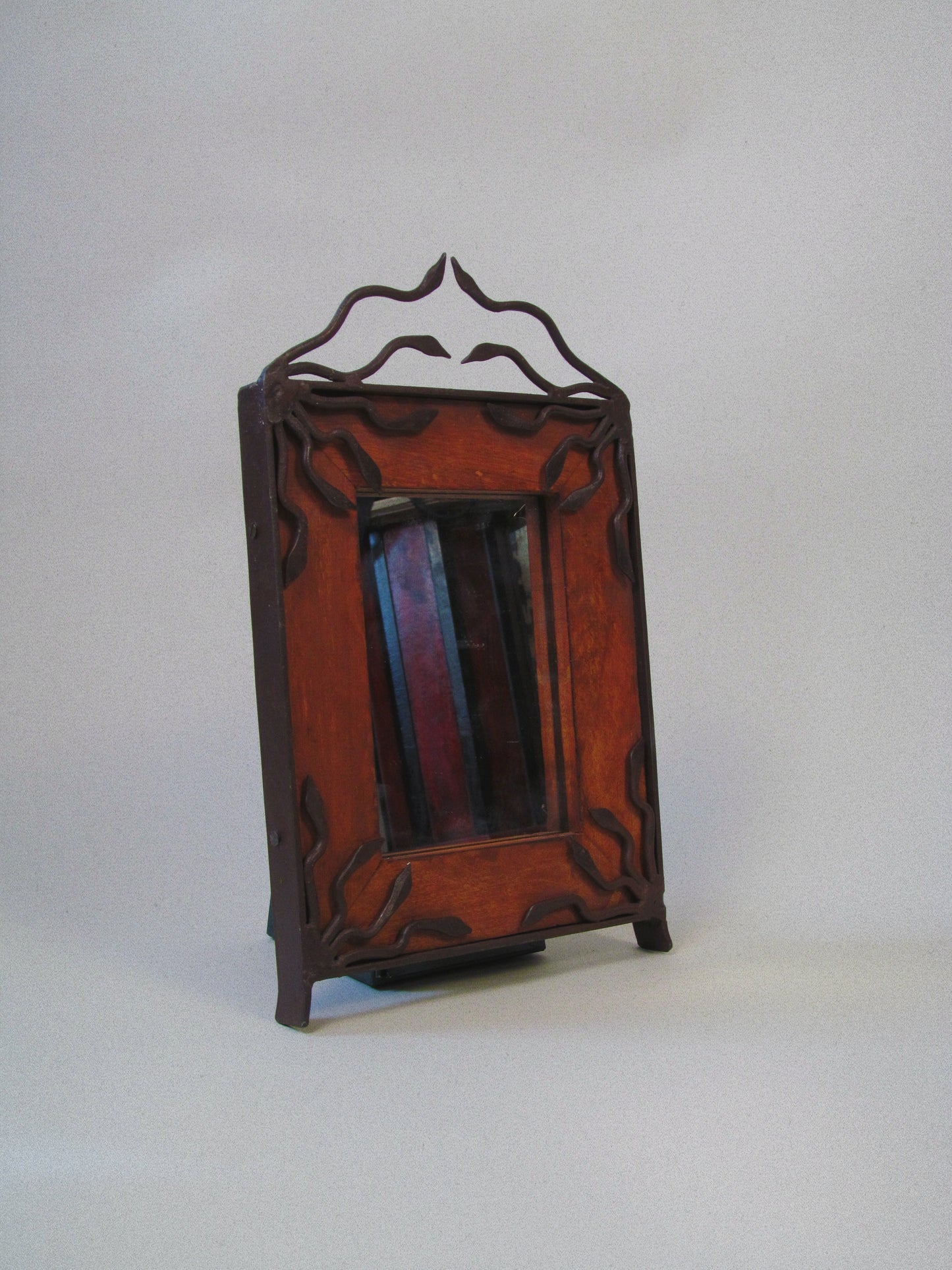 Organic Iron and Wood Mirror