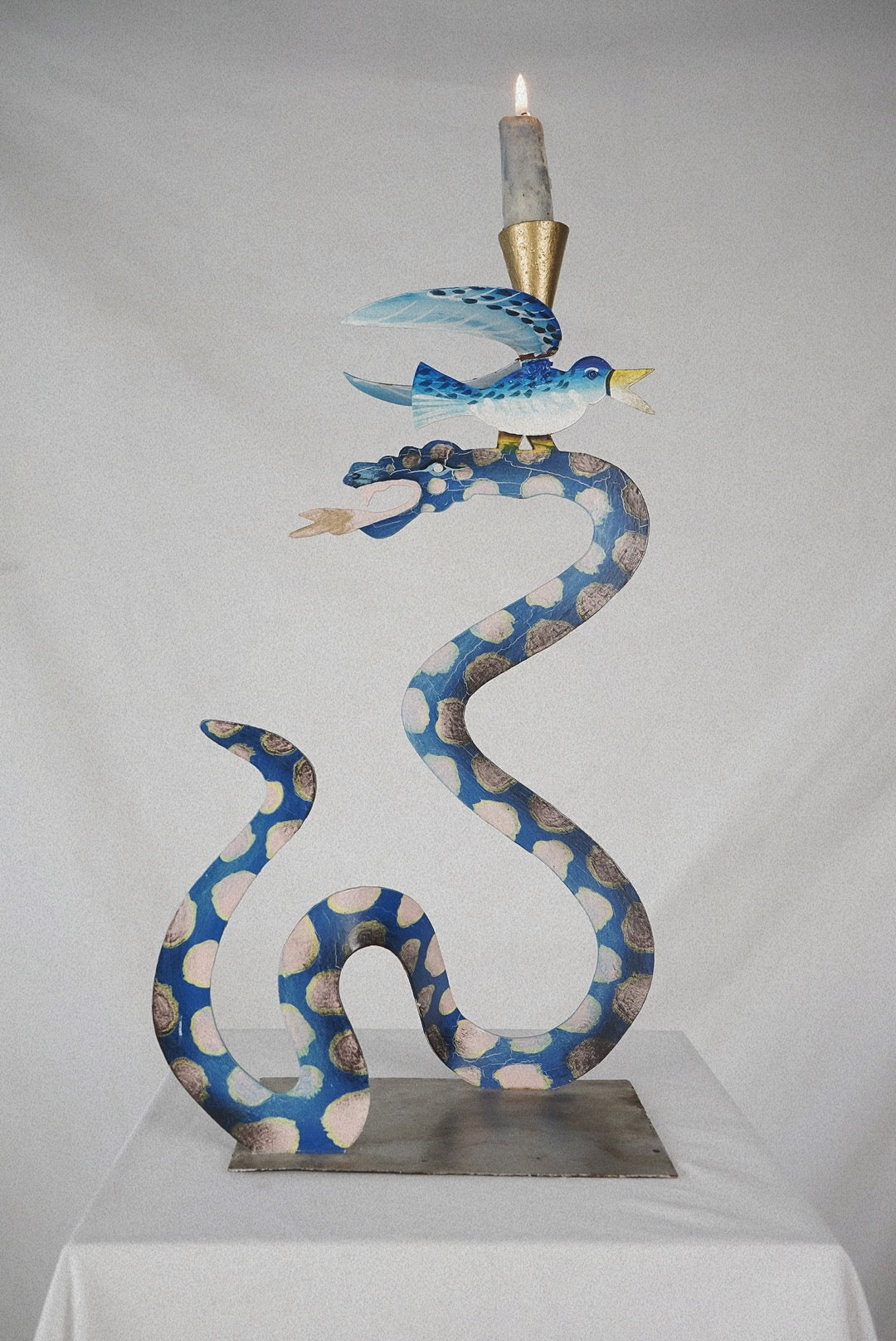 Snake & Bird Candleholder