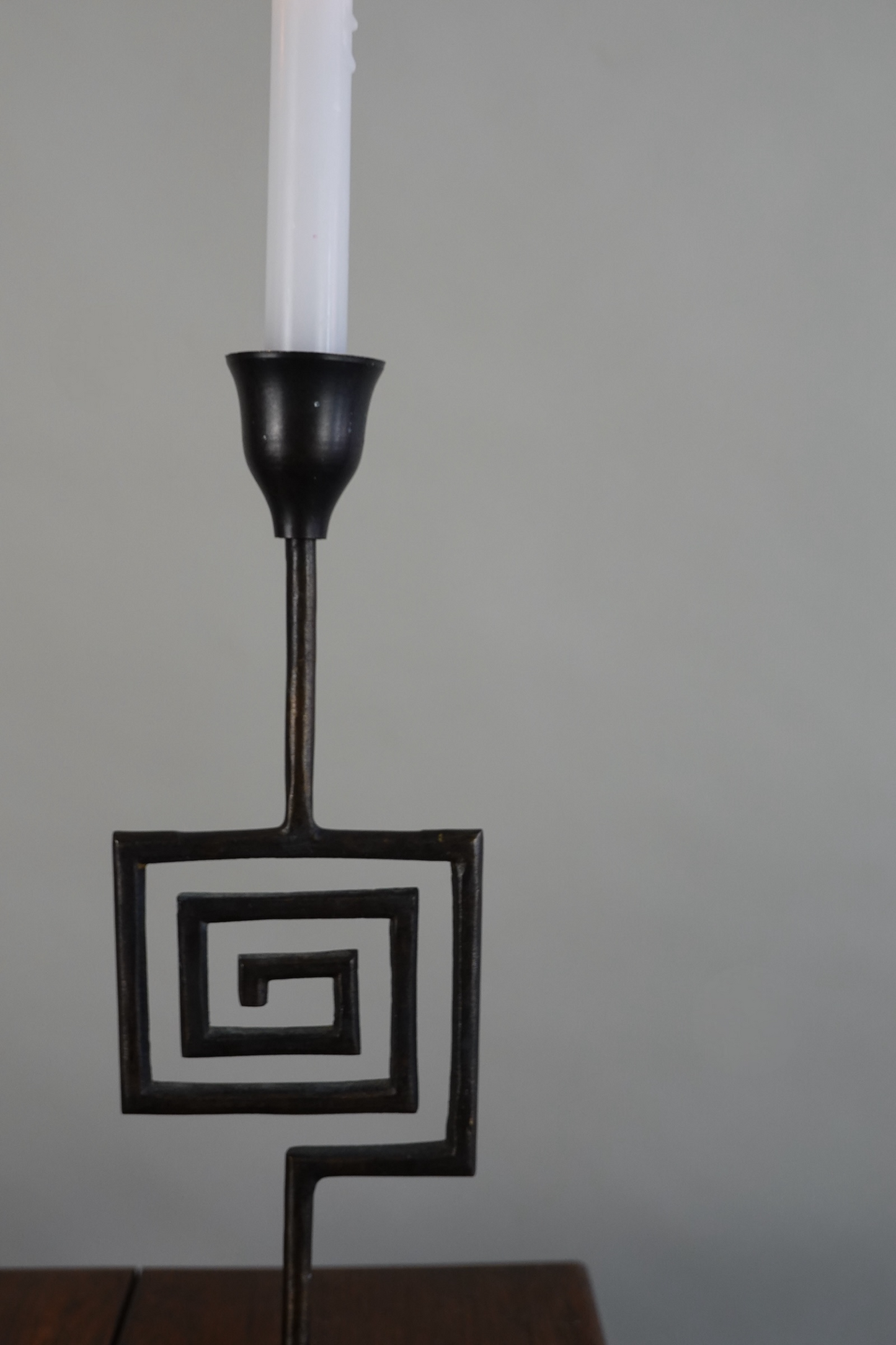 Pair of Geometric Candleholders