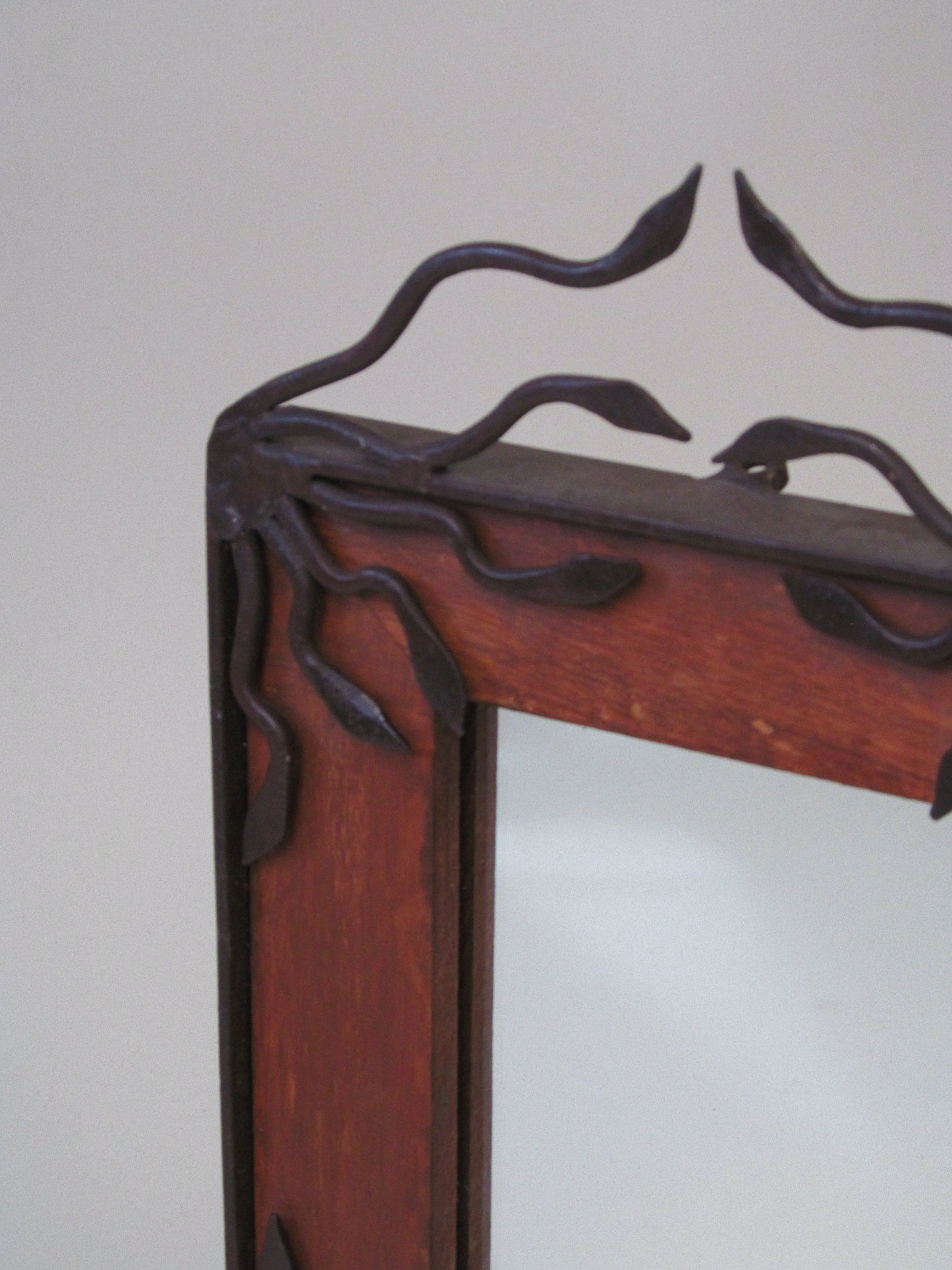 Organic Iron and Wood Mirror
