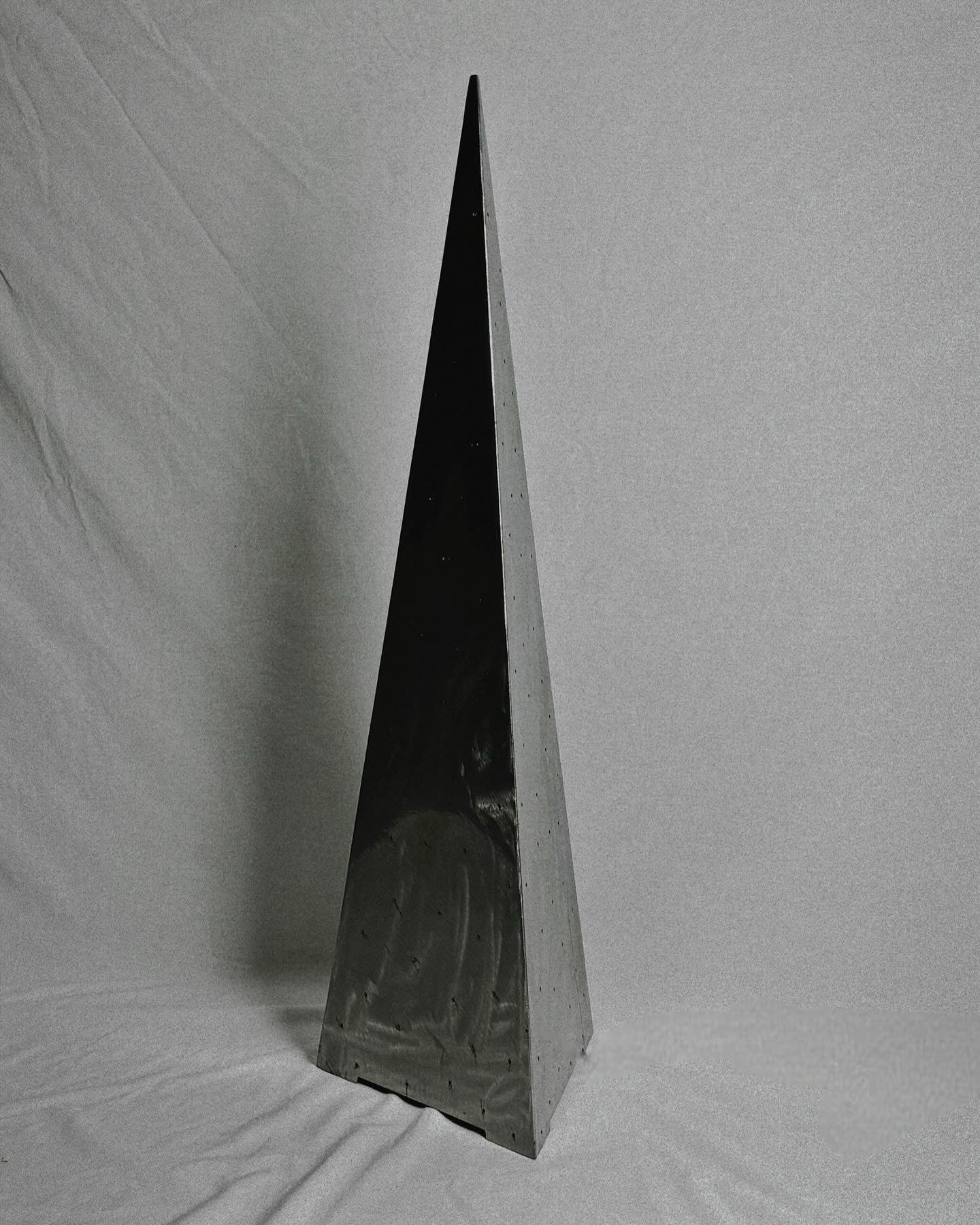 Waxed Steel Pyramid Lamp