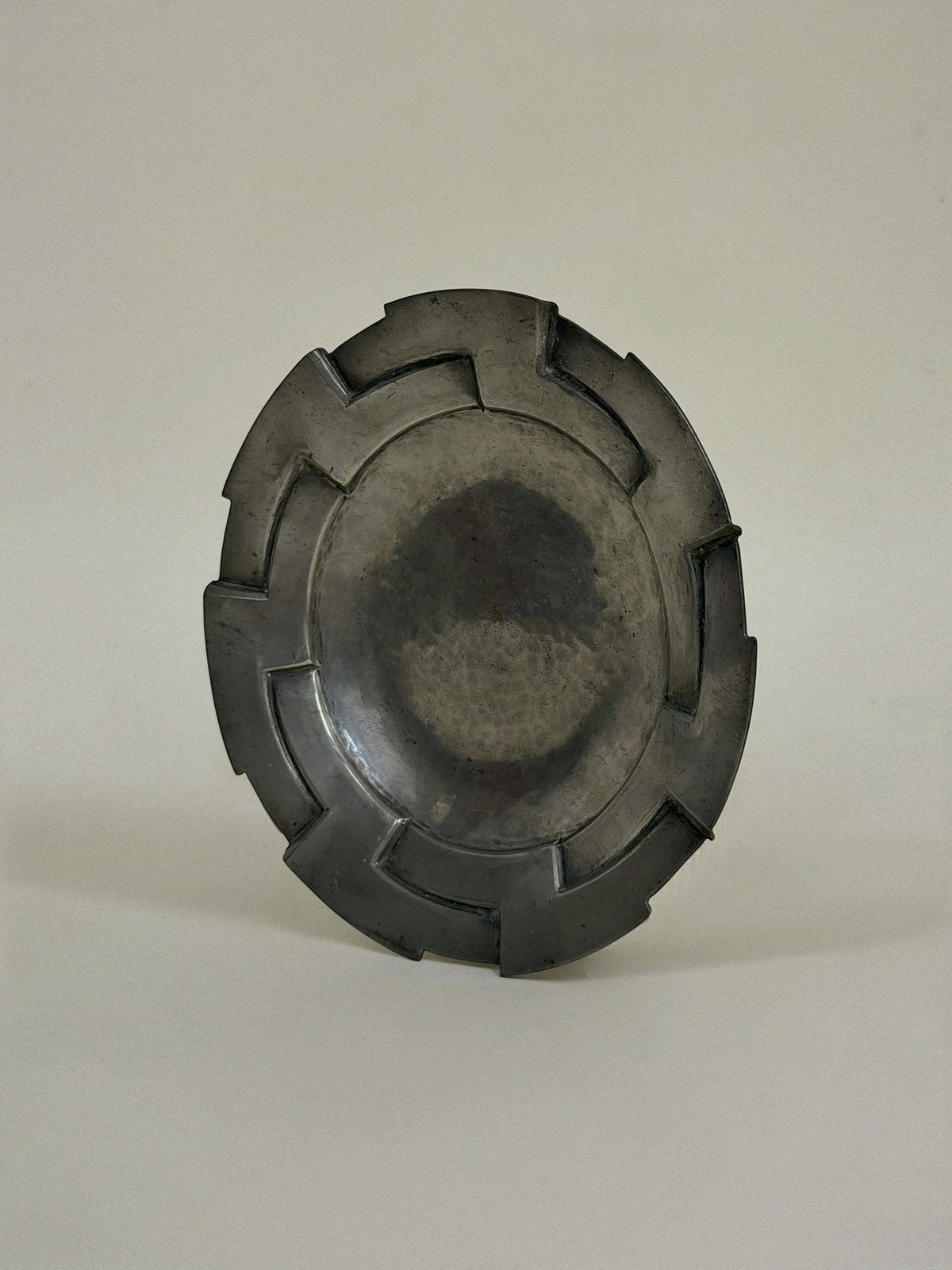 Pewter Charger by Pierre Dumont Early 20th