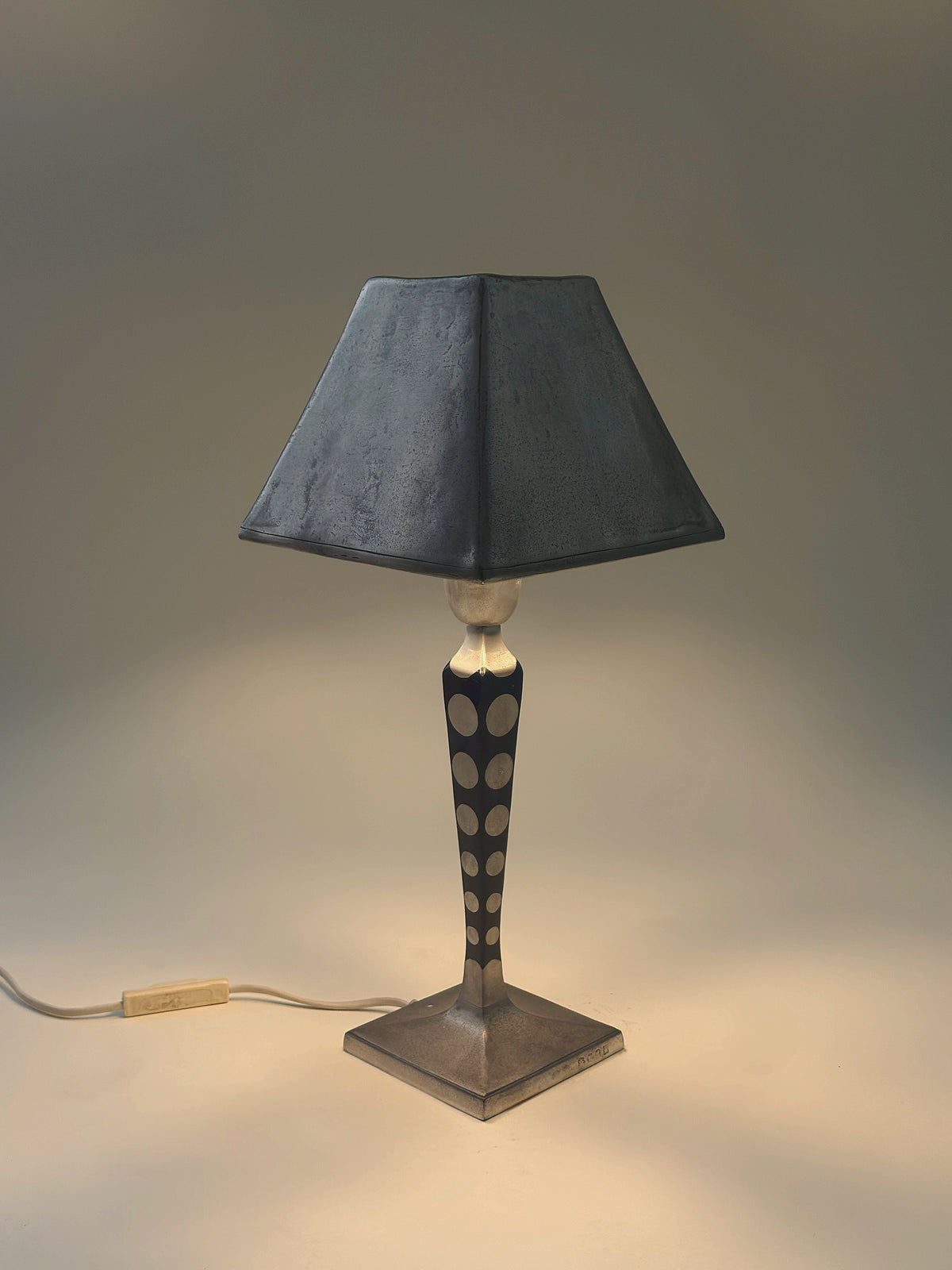 Italian Pewter table lamp by Cosi Taballini c1960