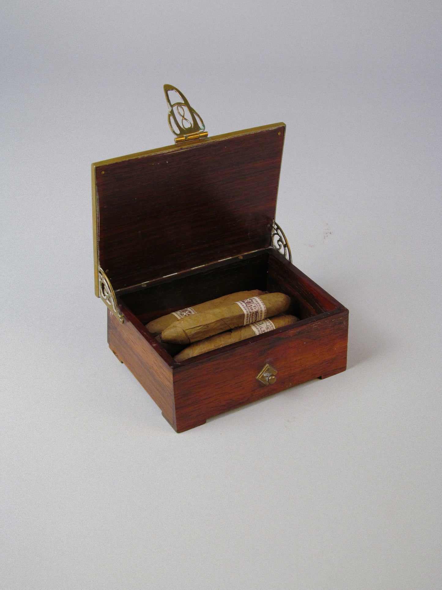 Seccessionist Cigar Box c.1910 With Contents