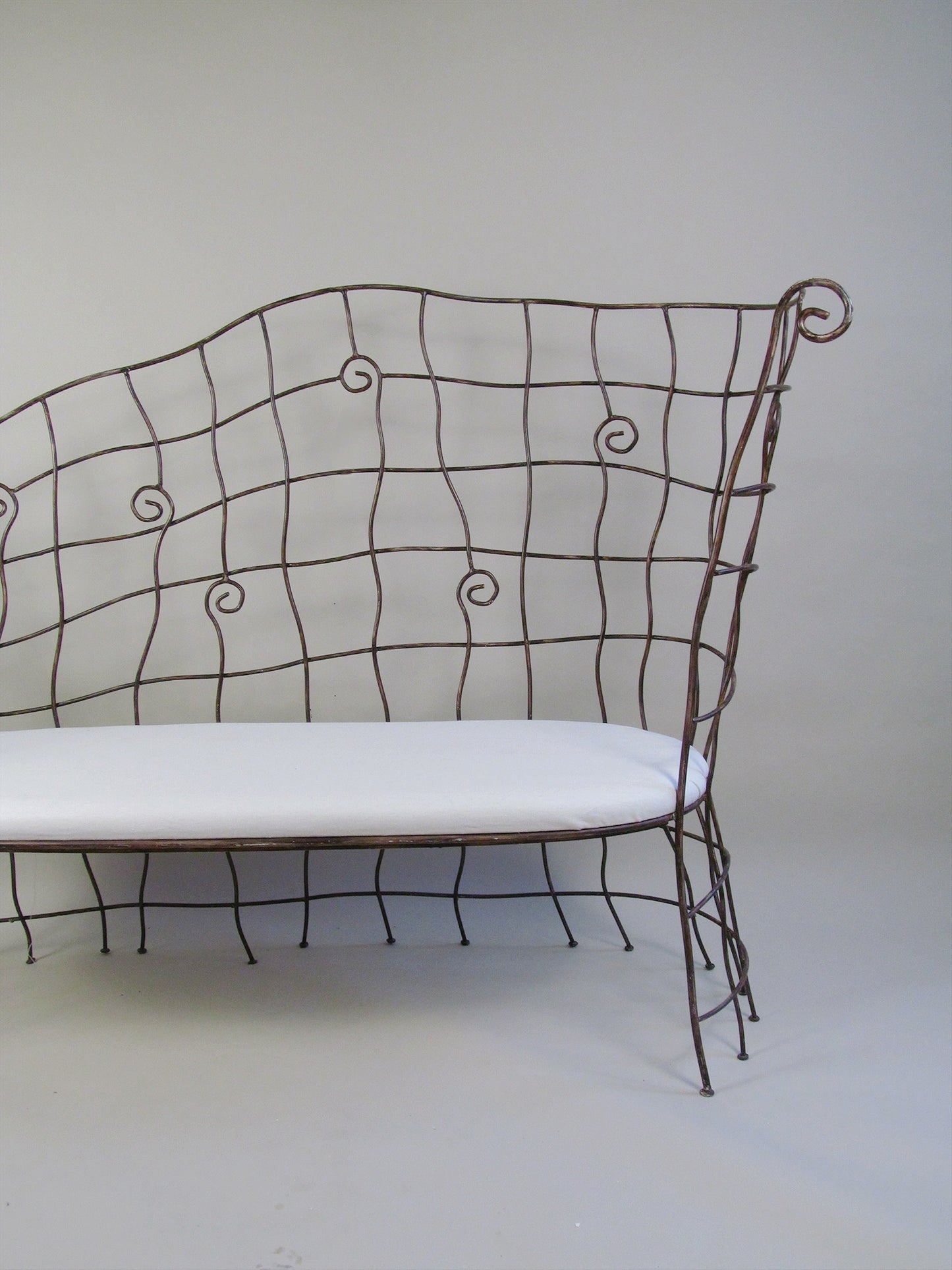 Scrollwork Iron Bench