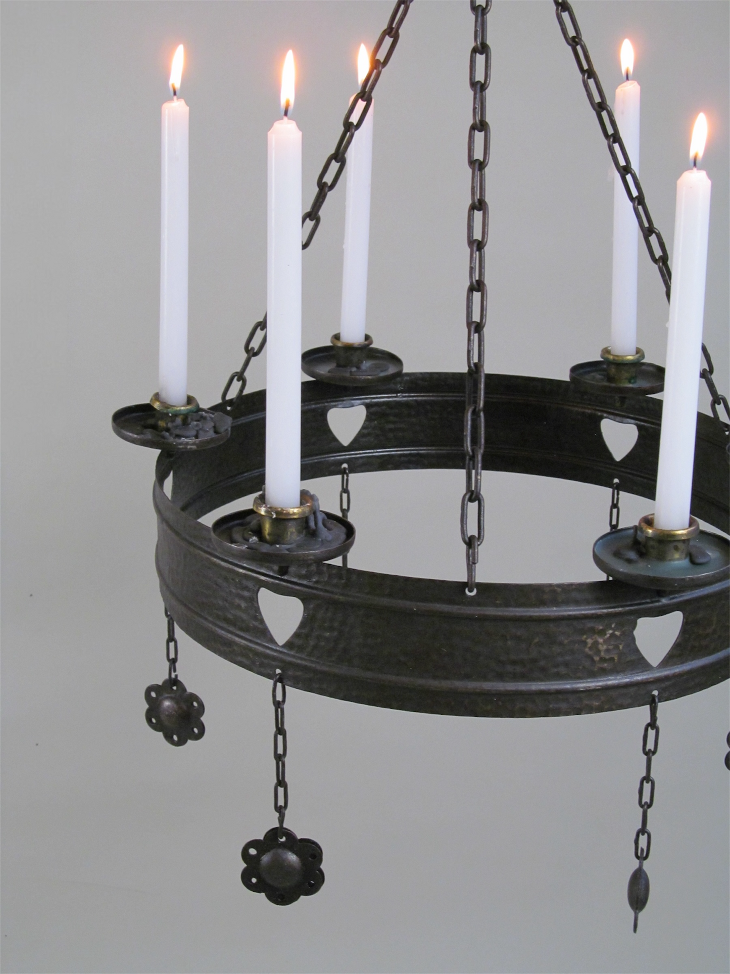 Art Nouveau Wrought-Iron Chandelier
Early 20th century