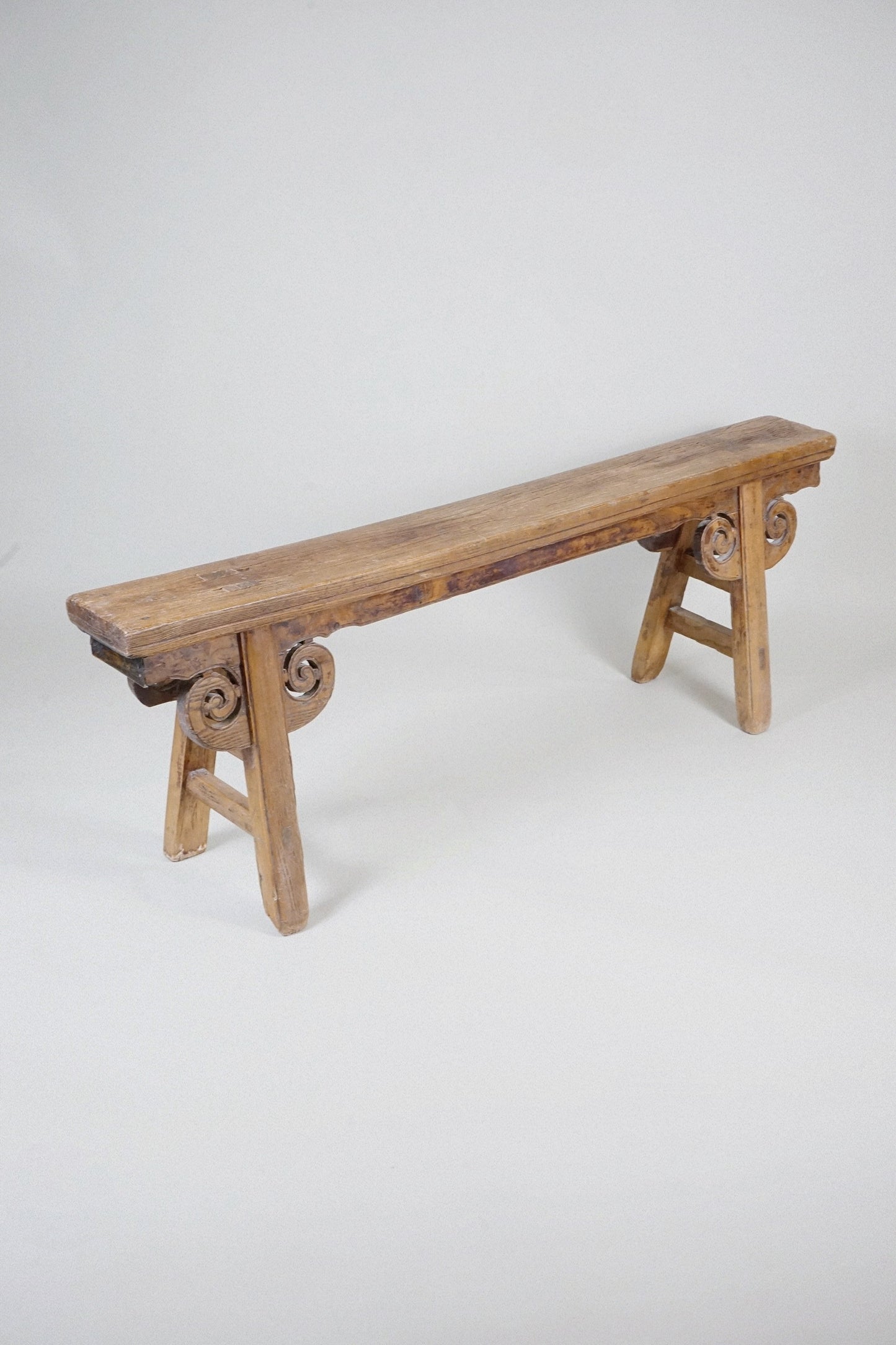 Chinese Elm Spring Bench Early 20th / Late 19th Century