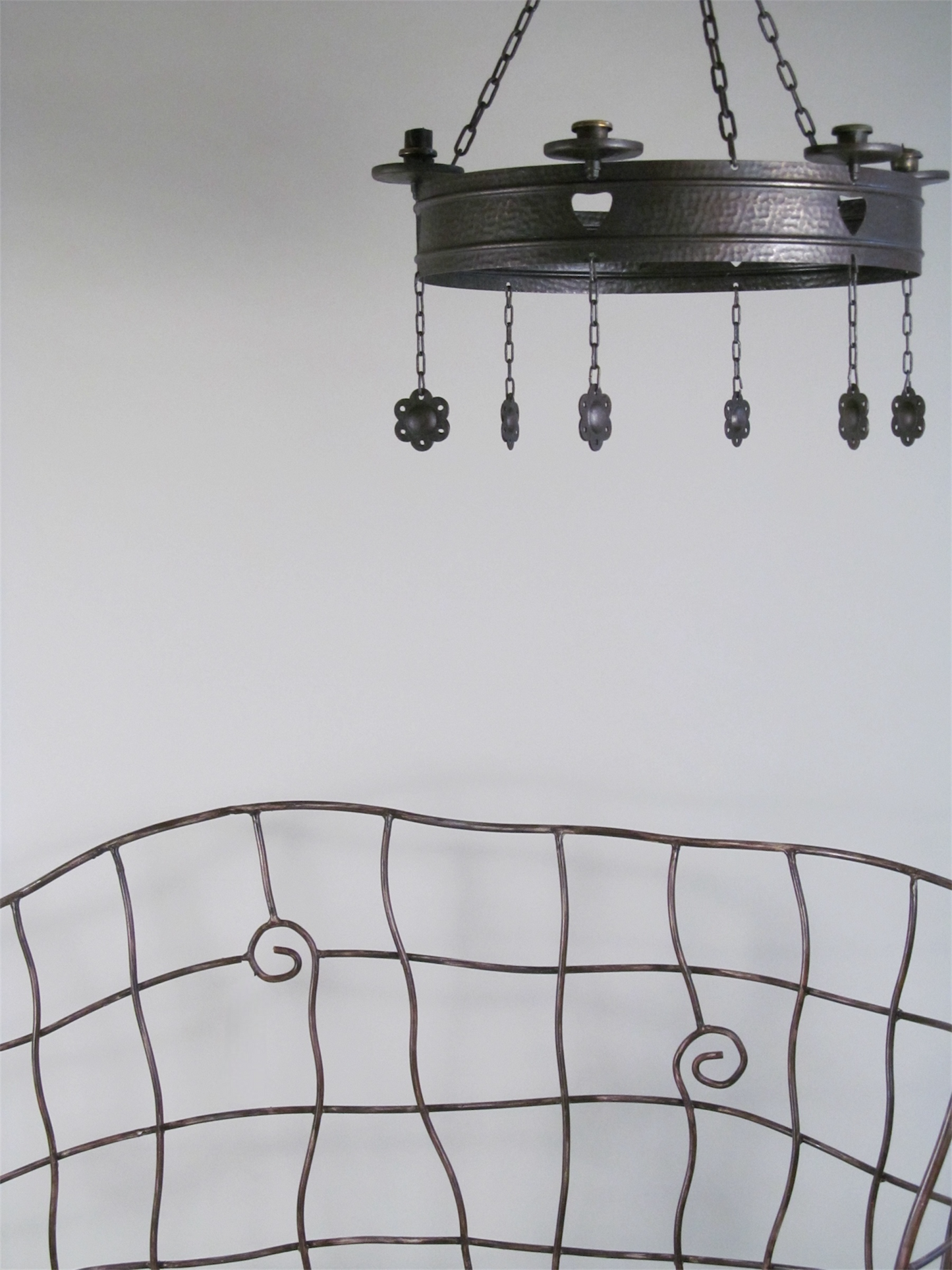Art Nouveau Wrought-Iron Chandelier
Early 20th century