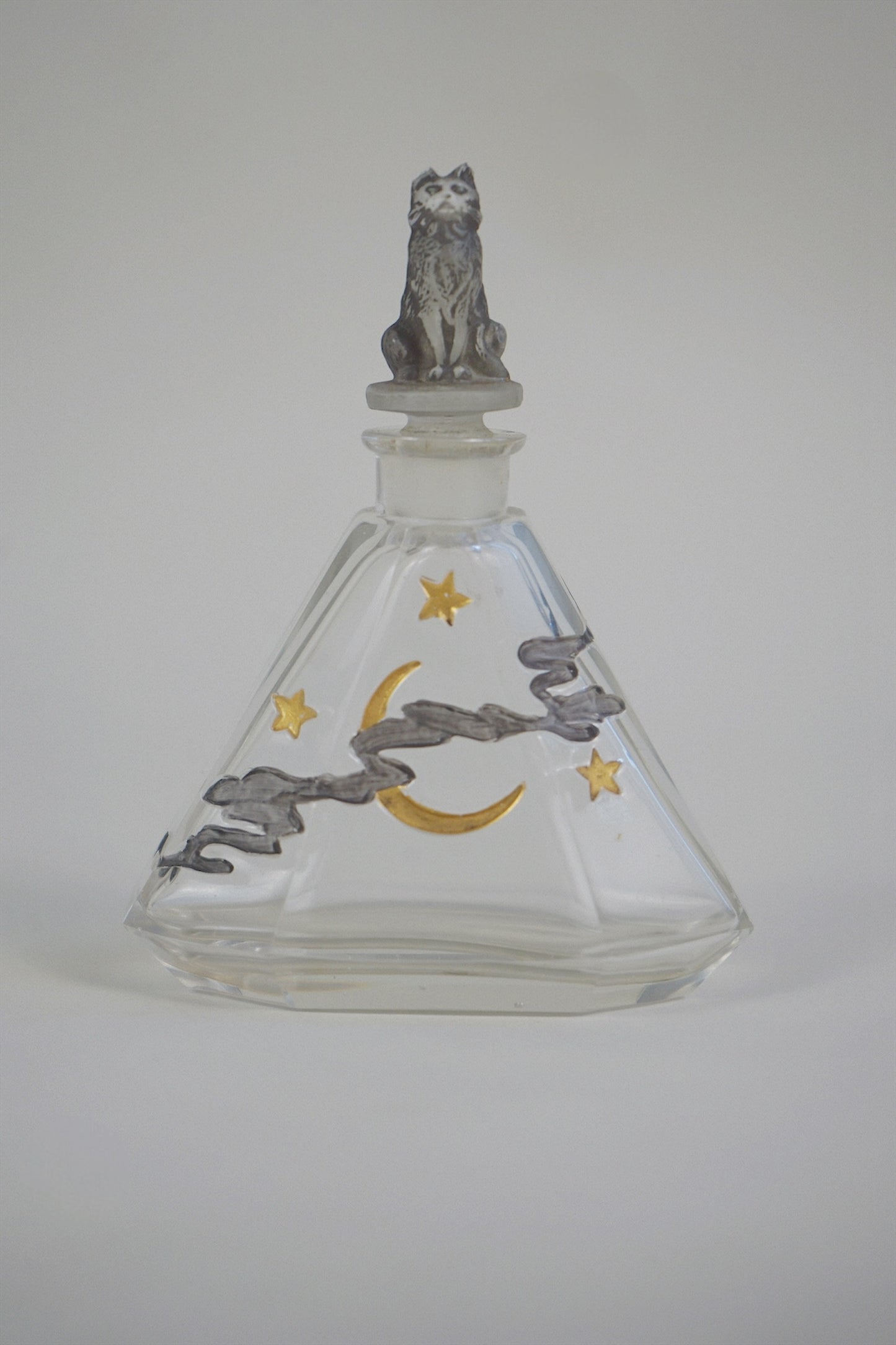 Julien Viard for Depinoix ‘Moon and Cat’ Perfume Bottle, France c.1930