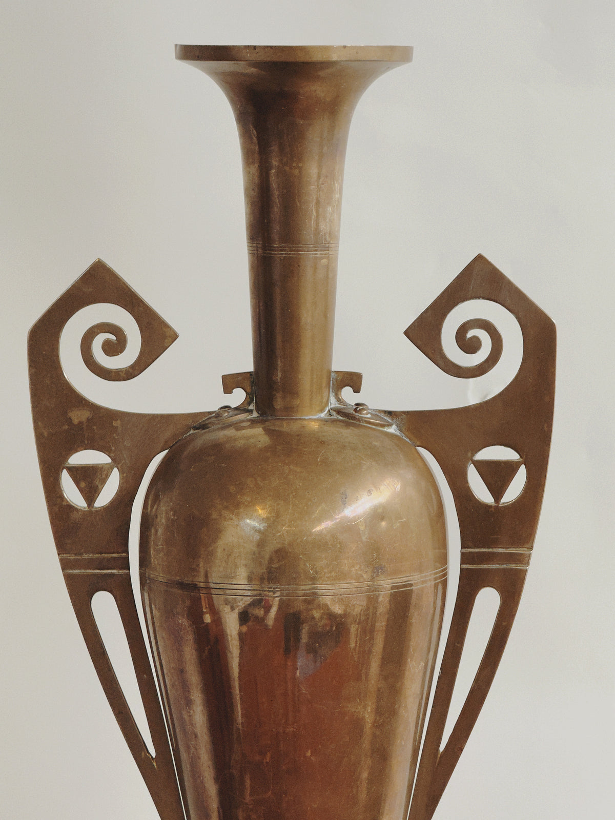 Jugendstil Brass Vase c1910
