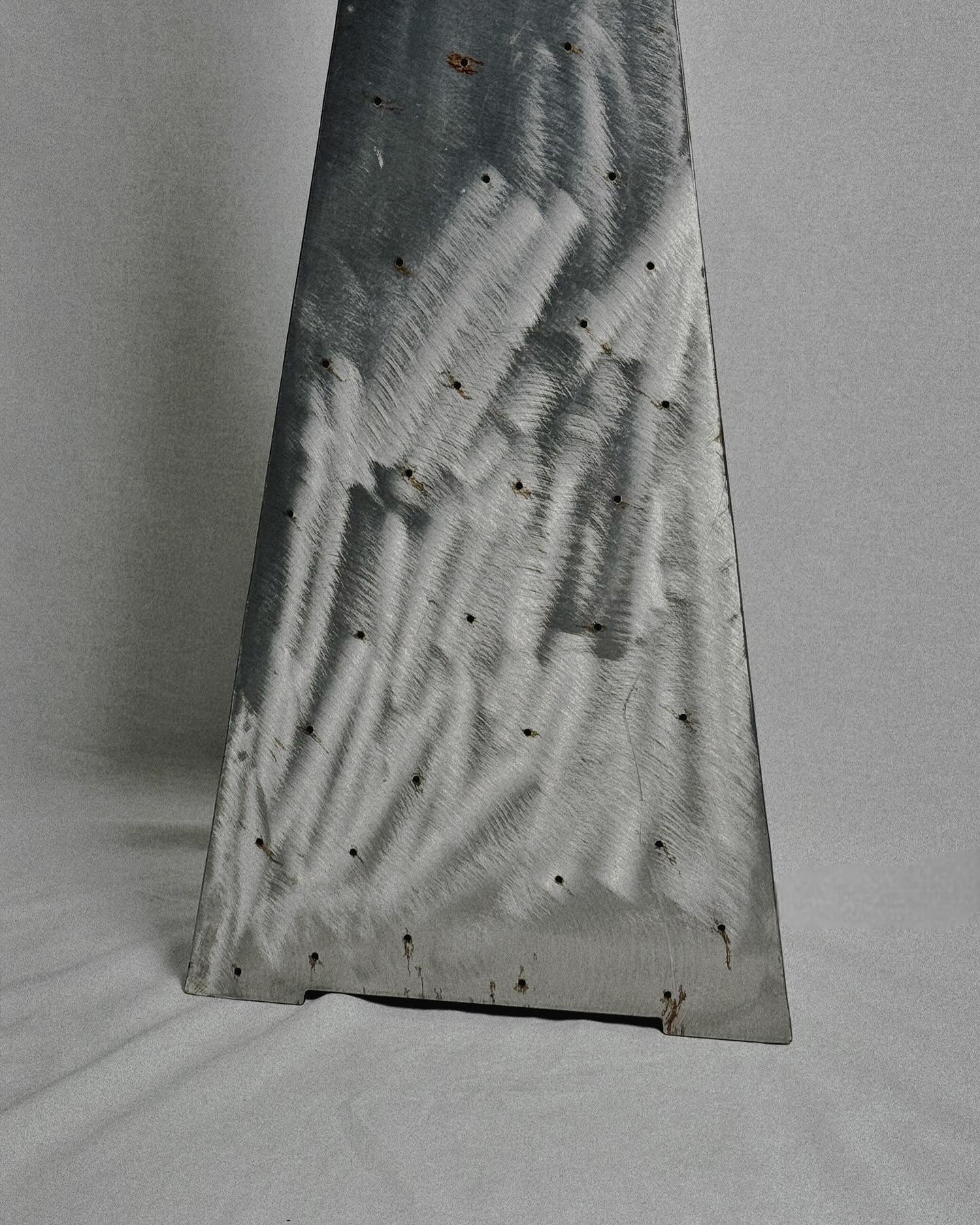 Waxed Steel Pyramid Lamp