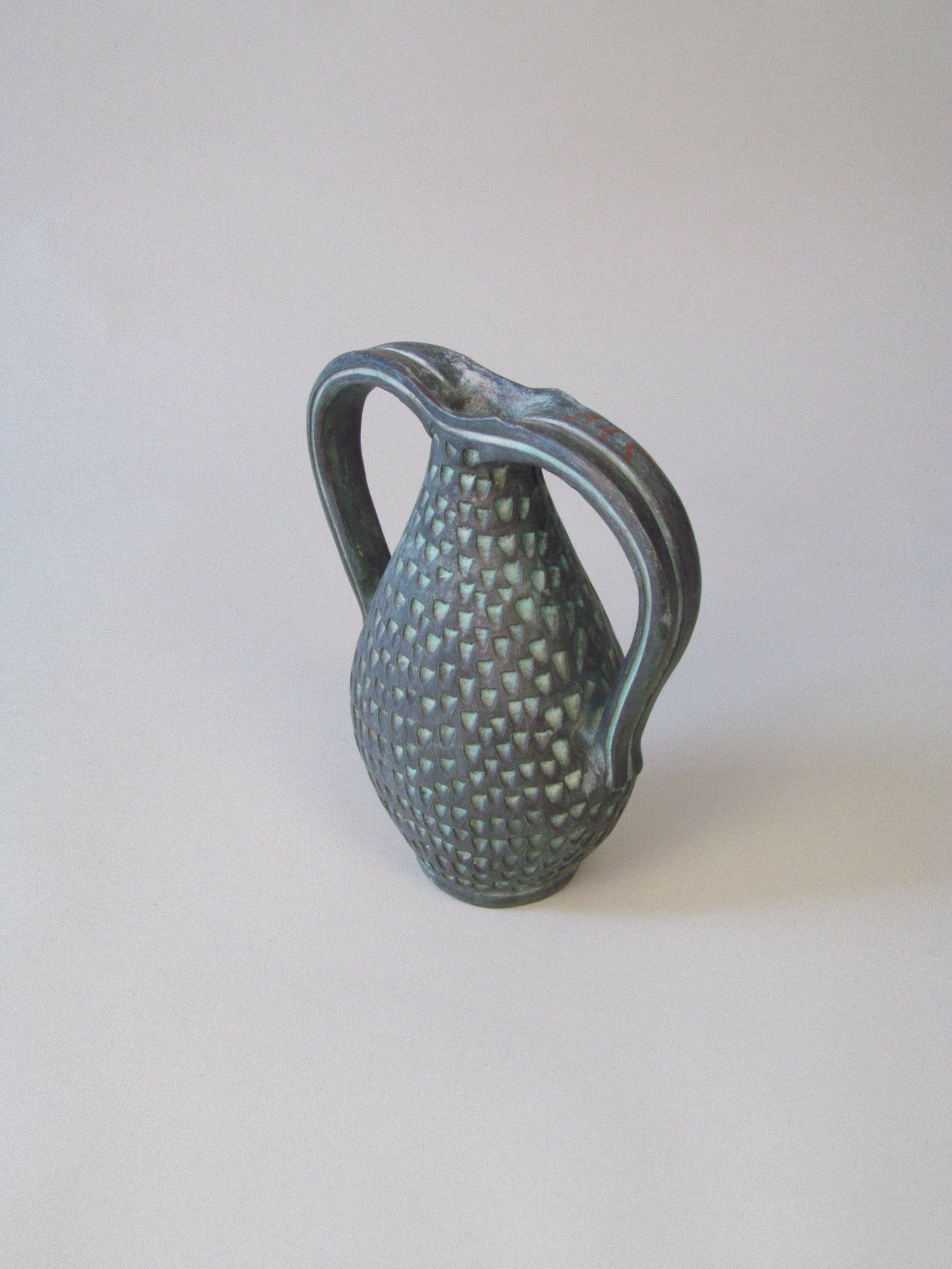 Verdigris-Glazed Ceramic Amphora