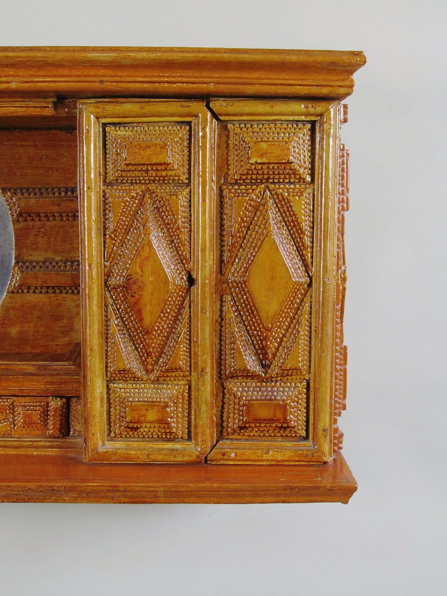 Tramp Art Wall Shelf 1890 - 1915