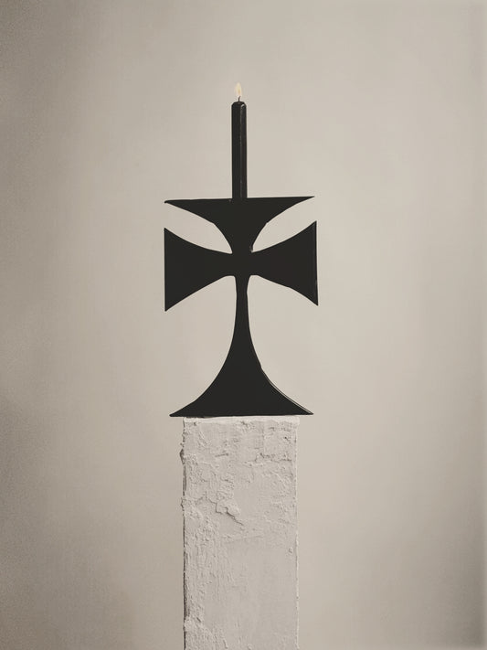 Myakin Maltese Cross Candleholders