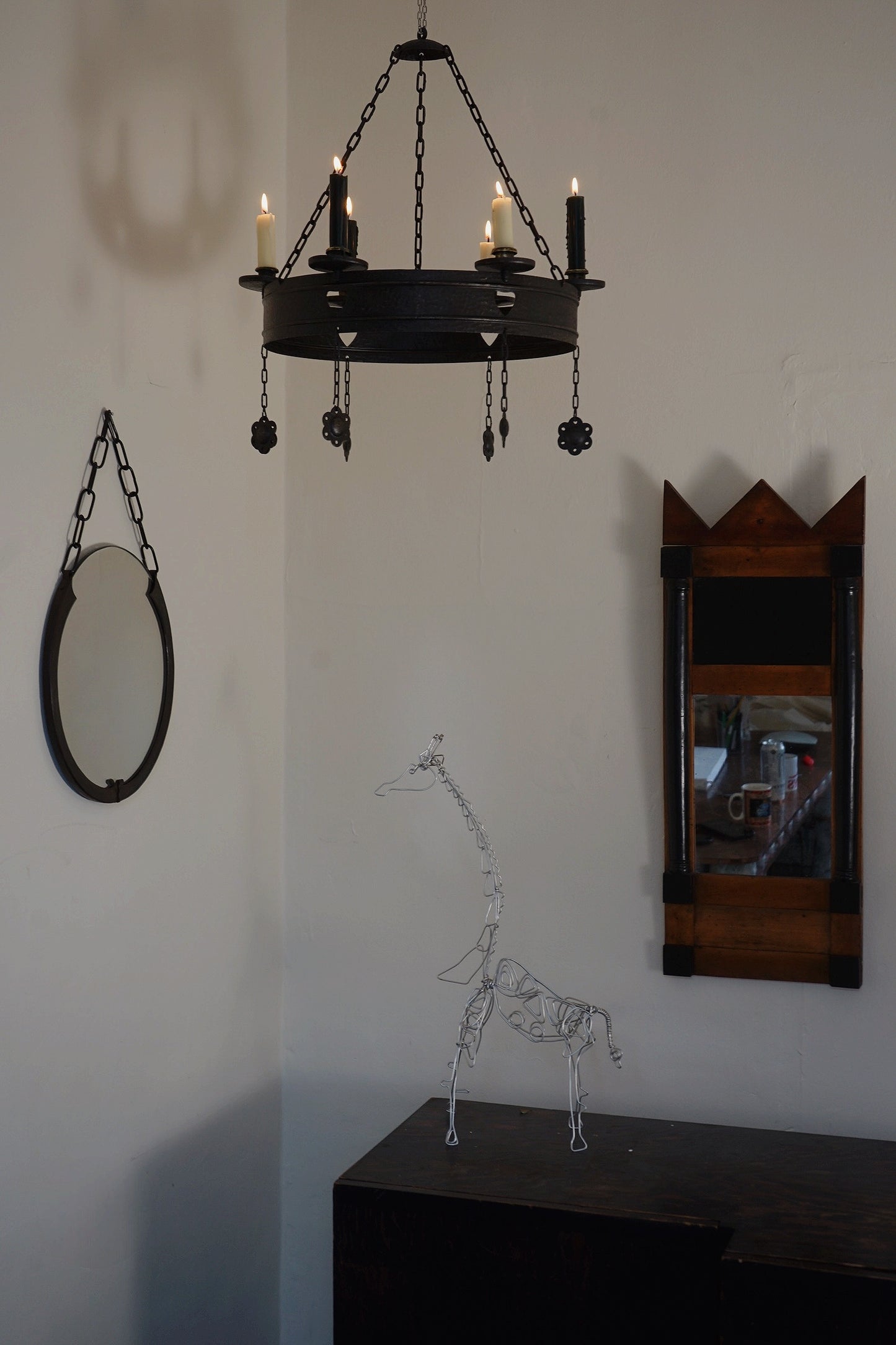 Art Nouveau Wrought-Iron Chandelier
Early 20th century