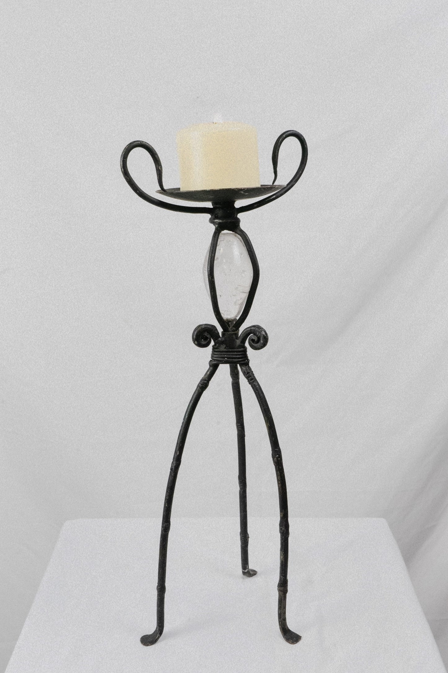 Iron & Glass Candleholders