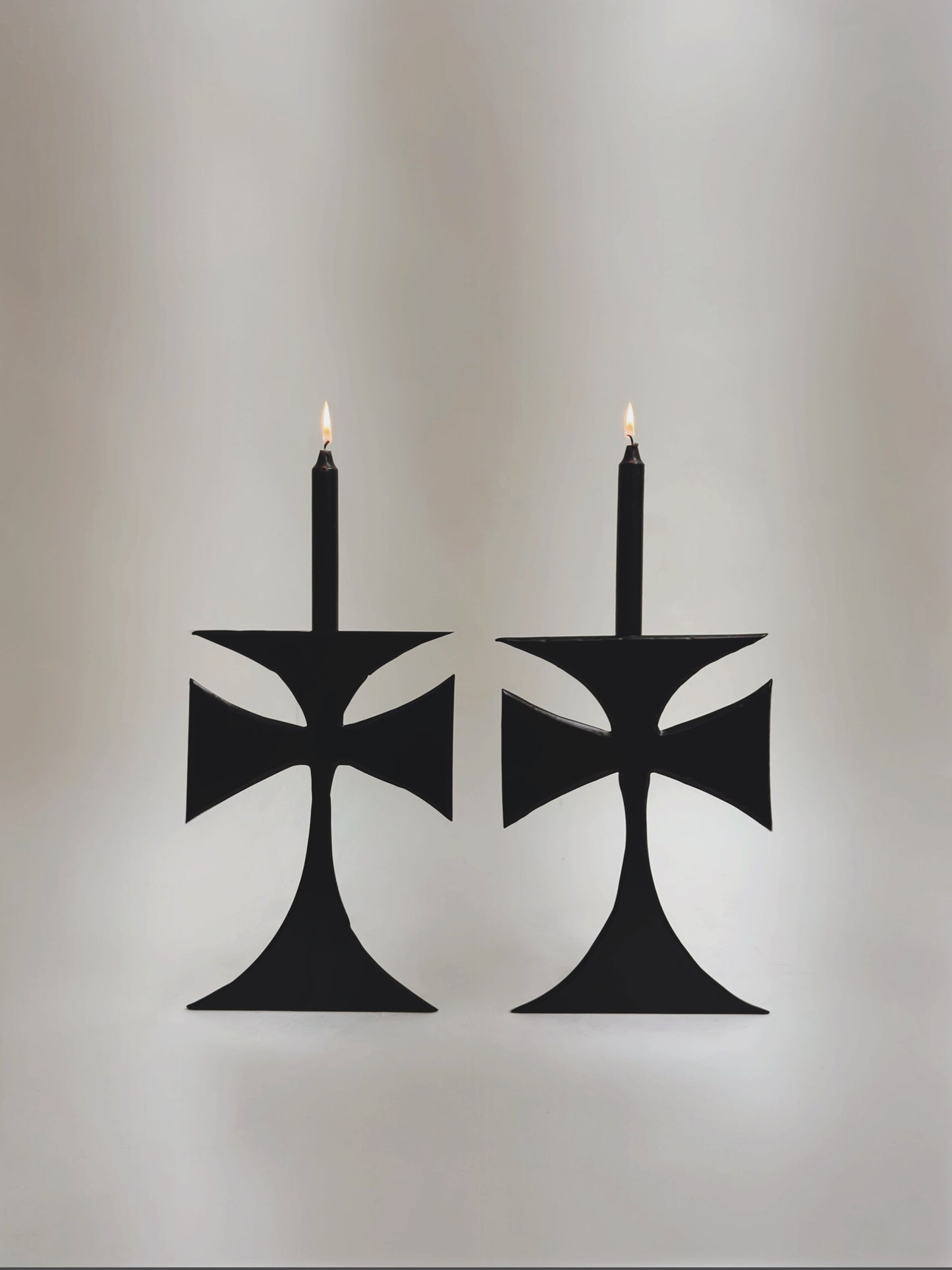 Myakin Maltese Cross Candleholders