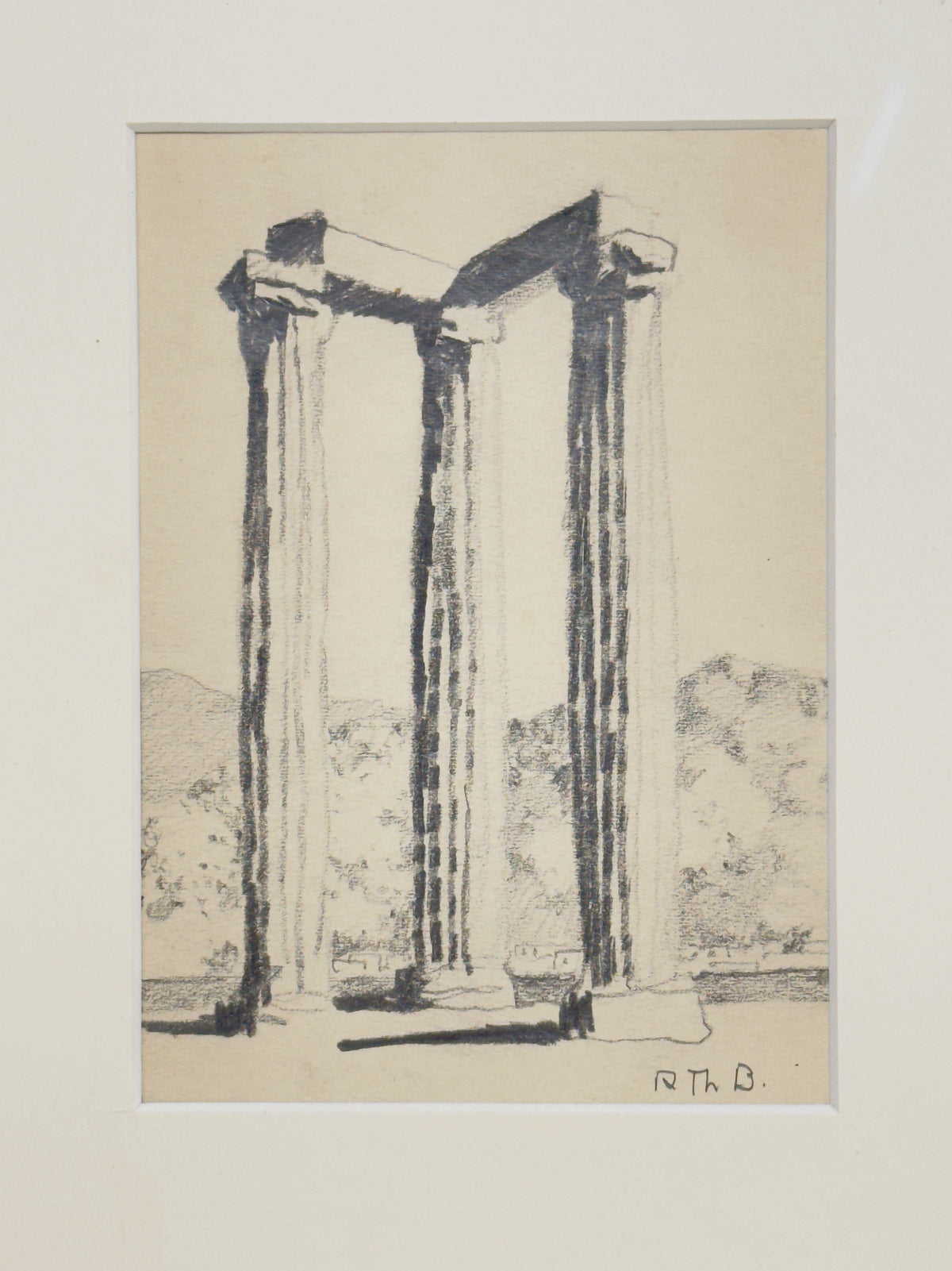 Rodolphe-Théophile Bosshard, Nemea / Corinth Original Travel Drawing c.1930