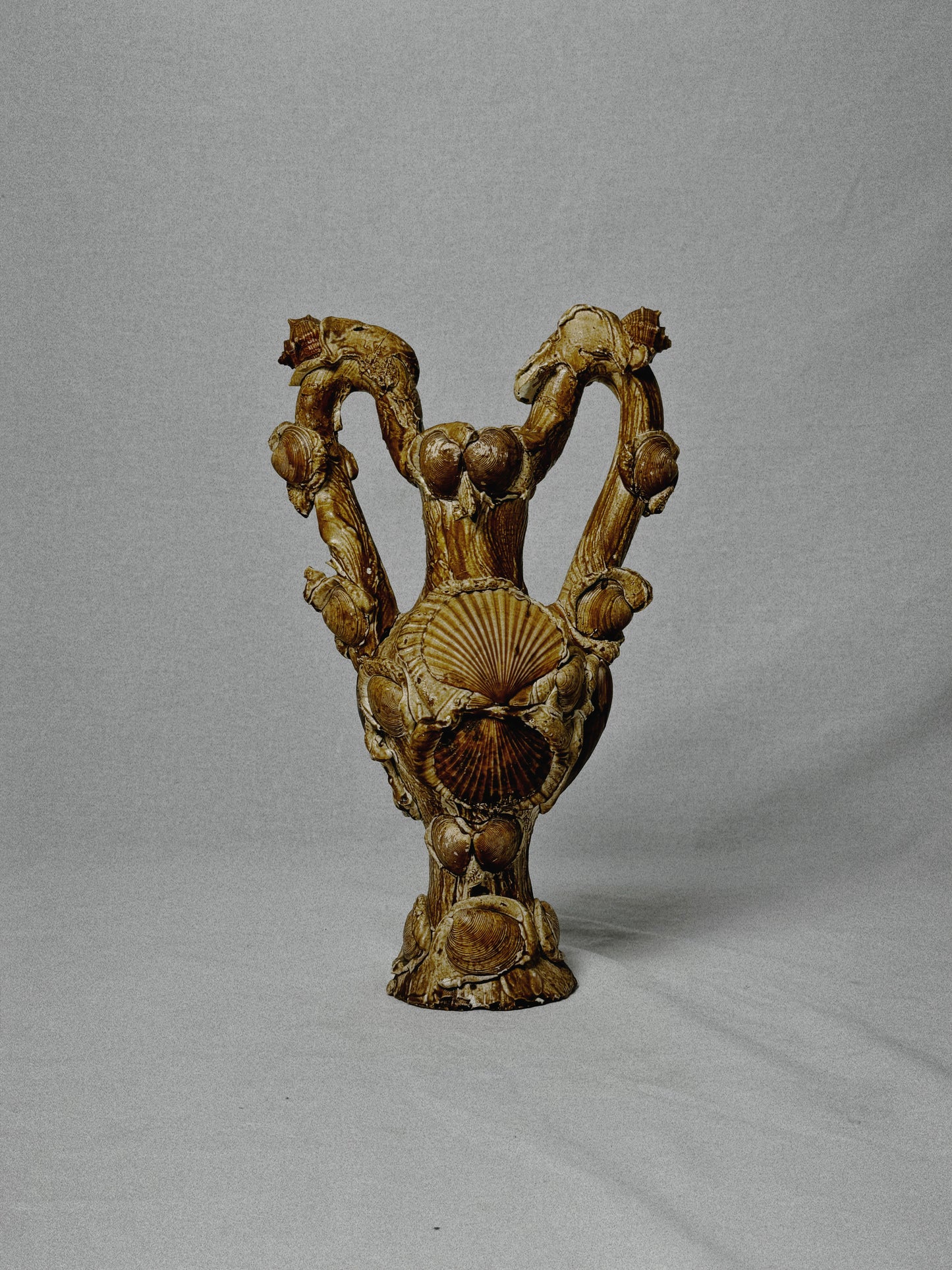 Folk Art Shell Vase