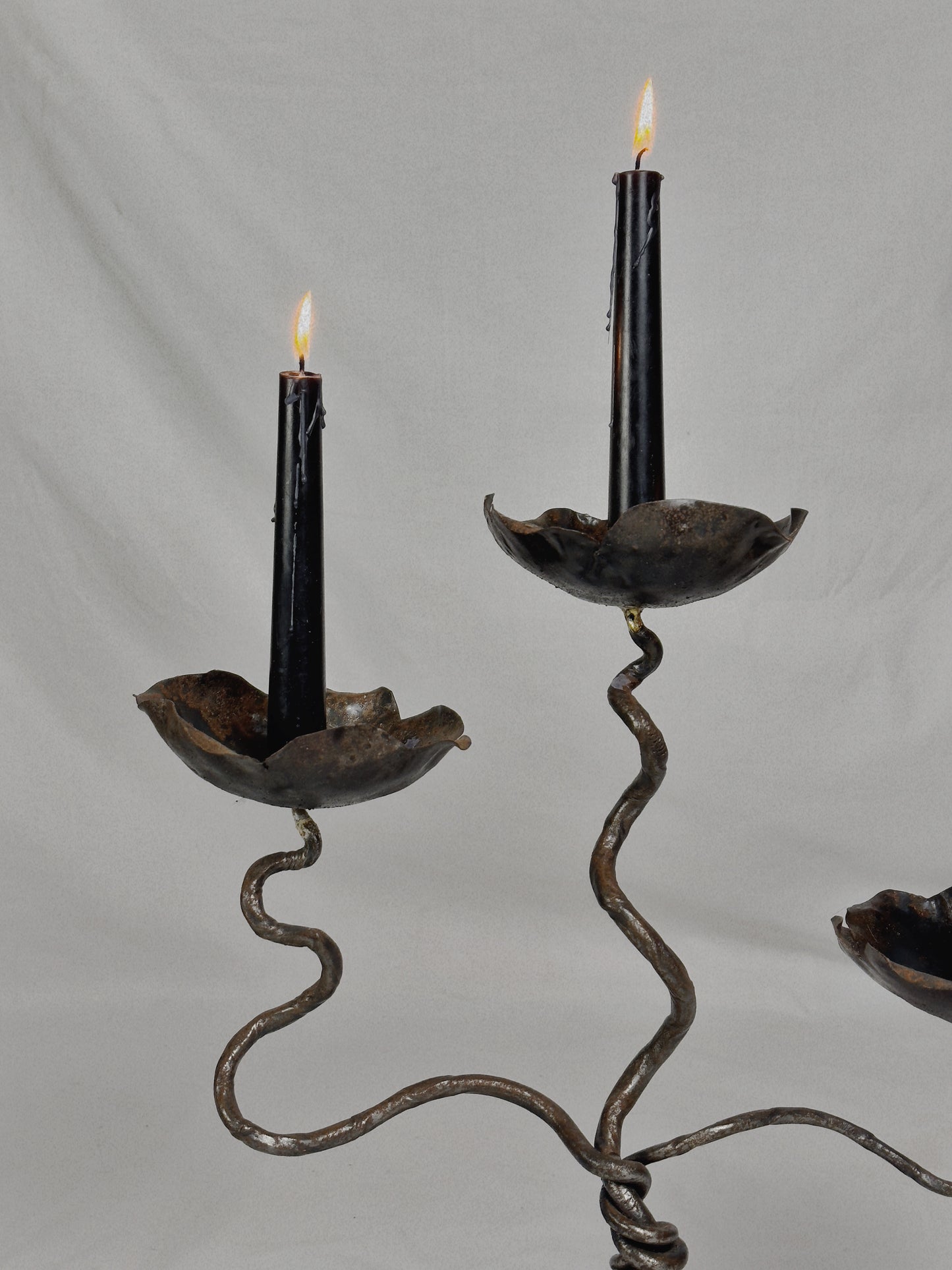 Twisted Iron Candelabra