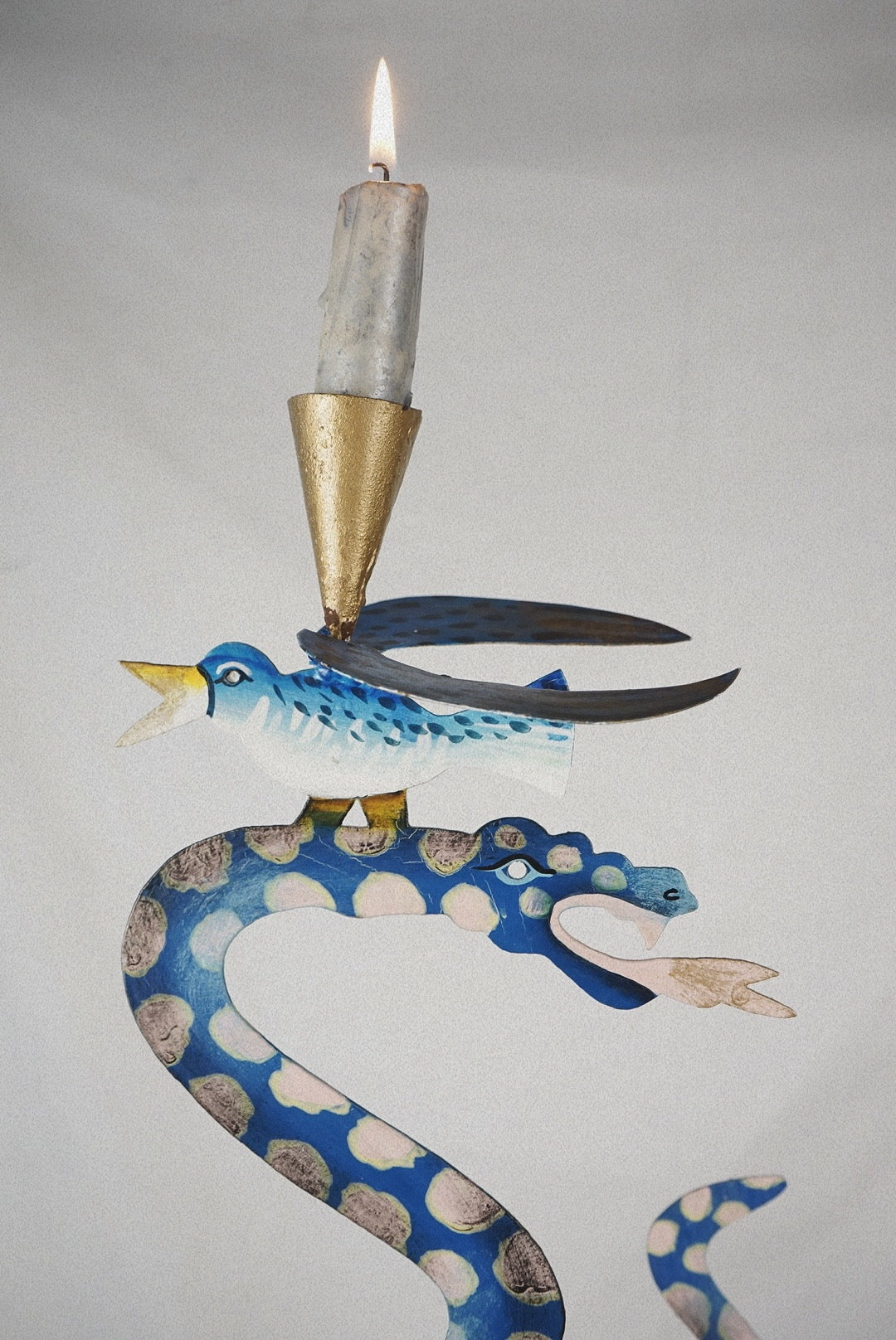 Snake & Bird Candleholder