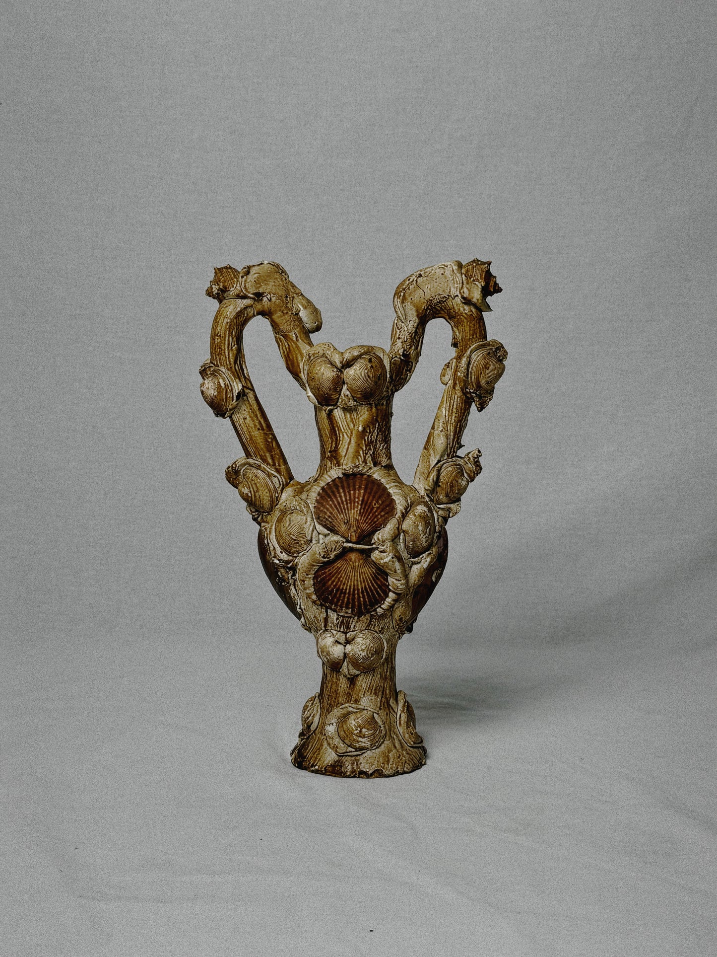 Folk Art Shell Vase