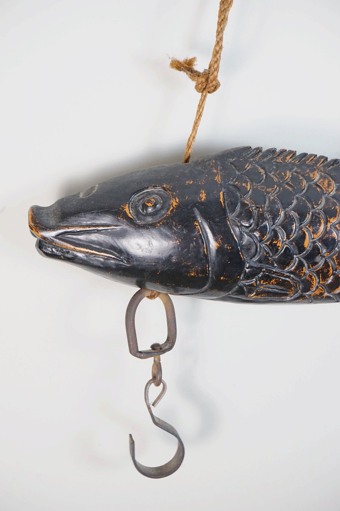 Edo Period Wooden Koi Carp