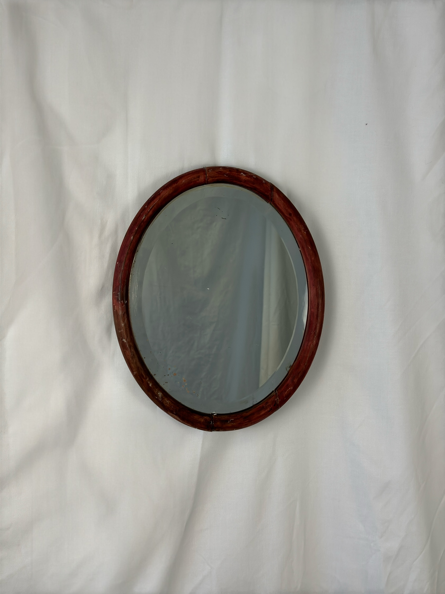 Hand Painted Oval Mirror