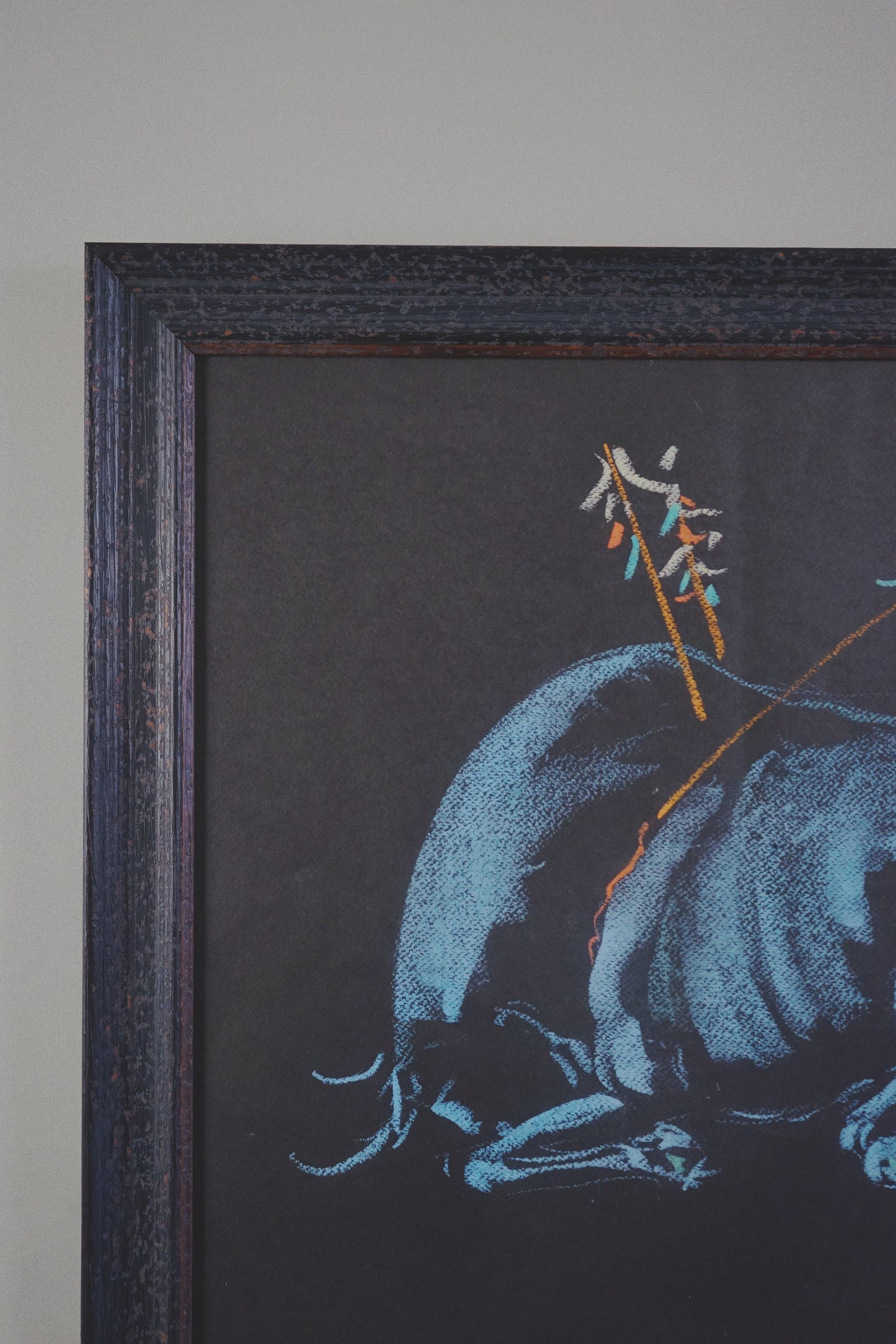 Italian Chalk Drawing 1981 - Bleeding Bull