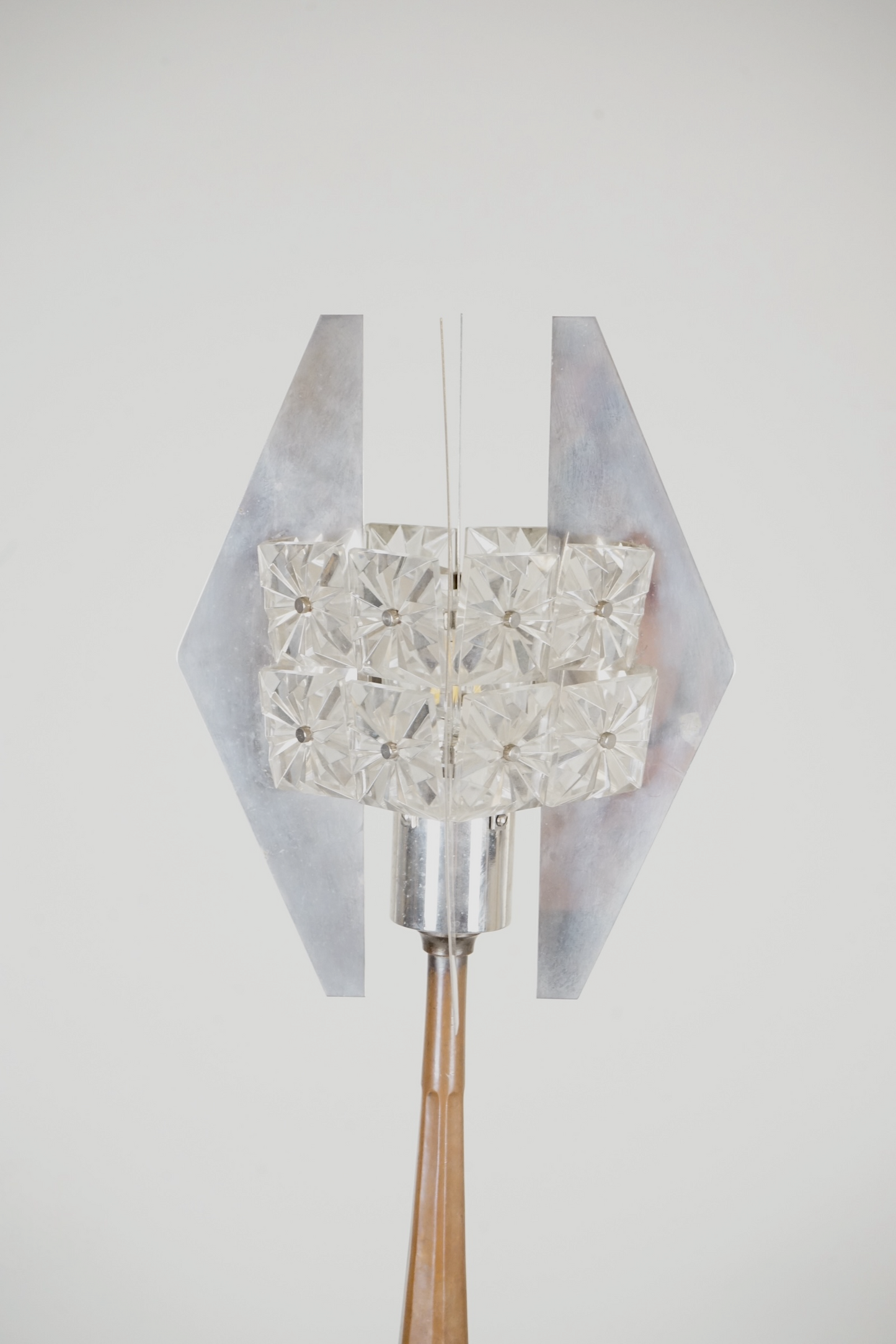 Copper Lamp c.1920 with Later Glass Shade
