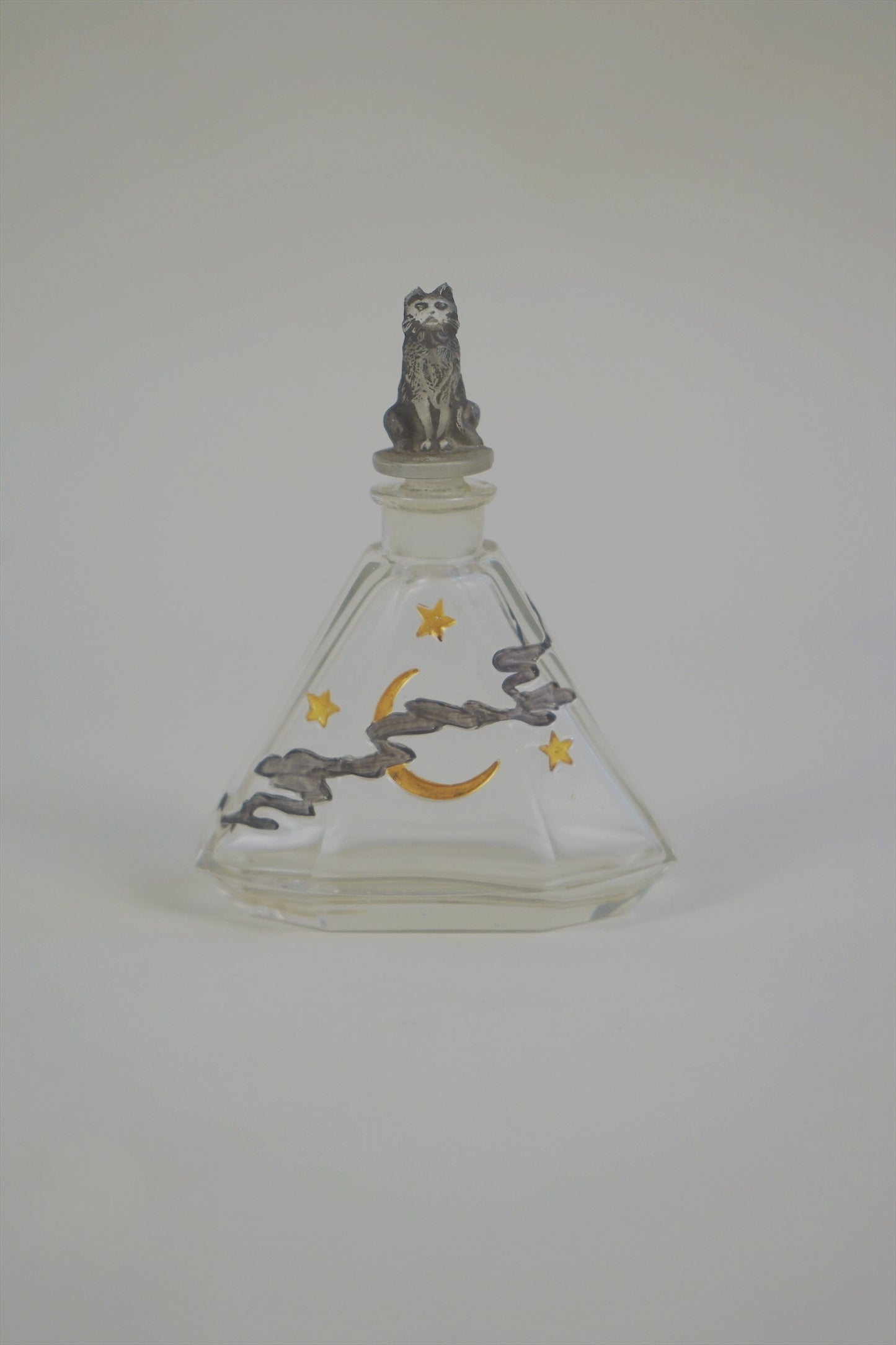 Julien Viard for Depinoix ‘Moon and Cat’ Perfume Bottle, France c.1930