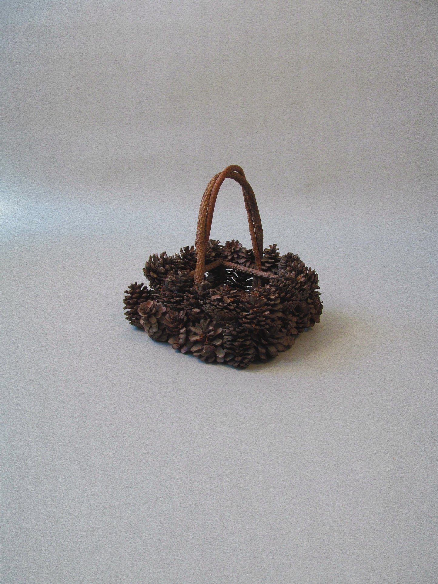 Folk Art Pinecone Basket