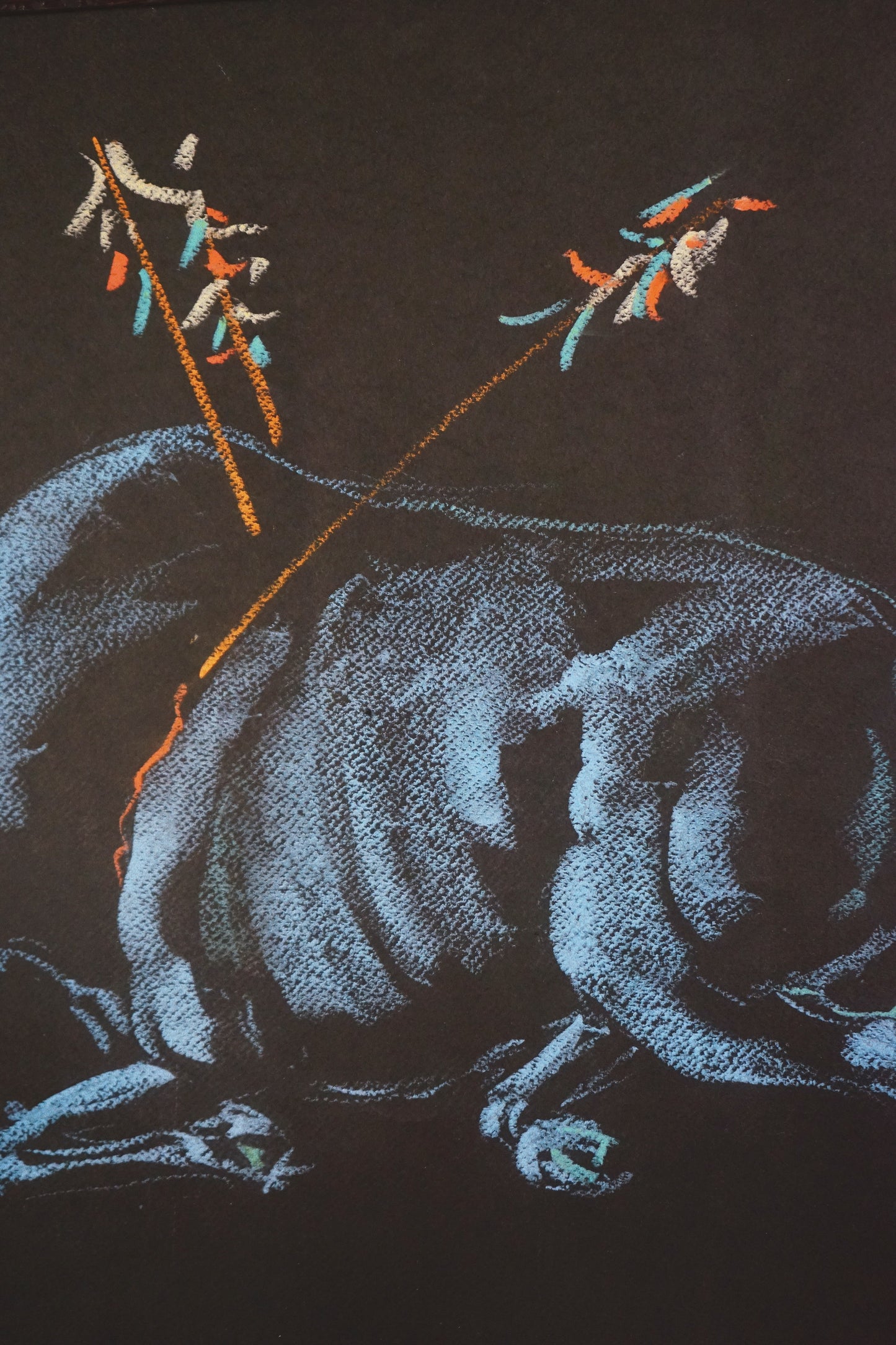 Italian Chalk Drawing 1981 - Bleeding Bull