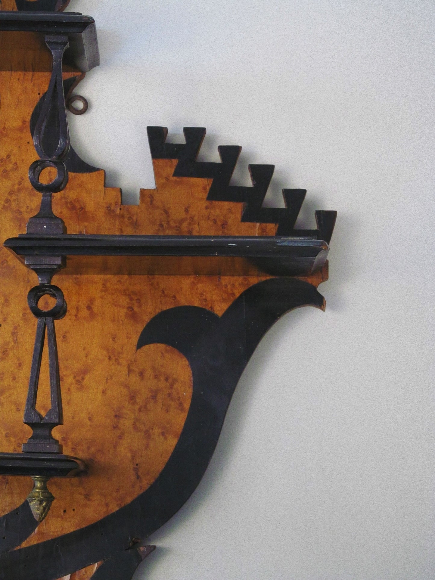 Decorative Wall Shelf with Fleur-de-Lys Crest, c.1900