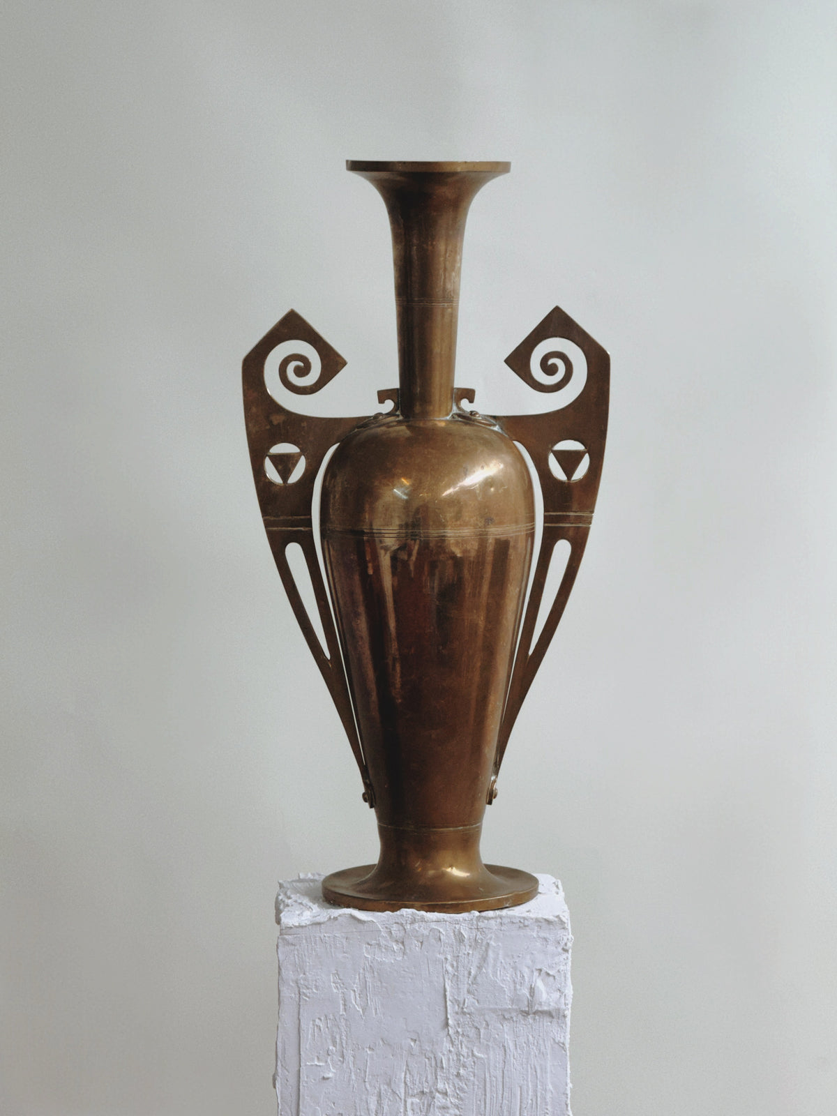 Jugendstil Brass Vase c1910