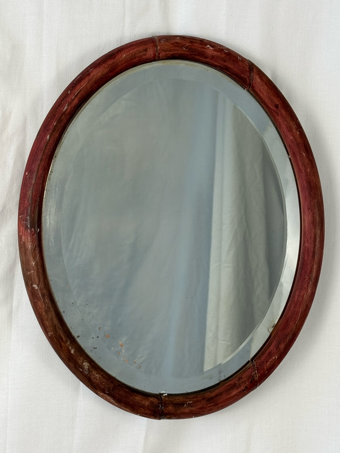 Hand Painted Oval Mirror