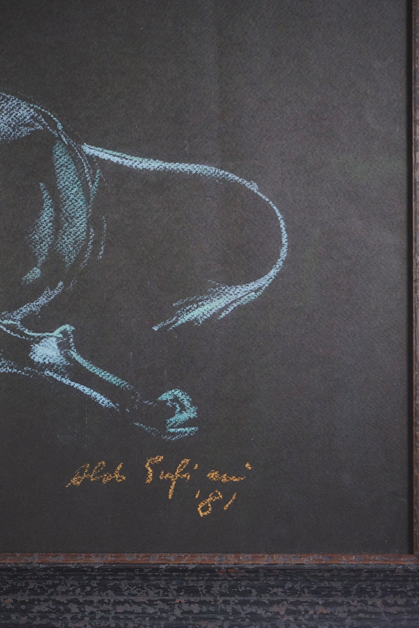 Italian Chalk Drawing 1981 - Bleeding Bull