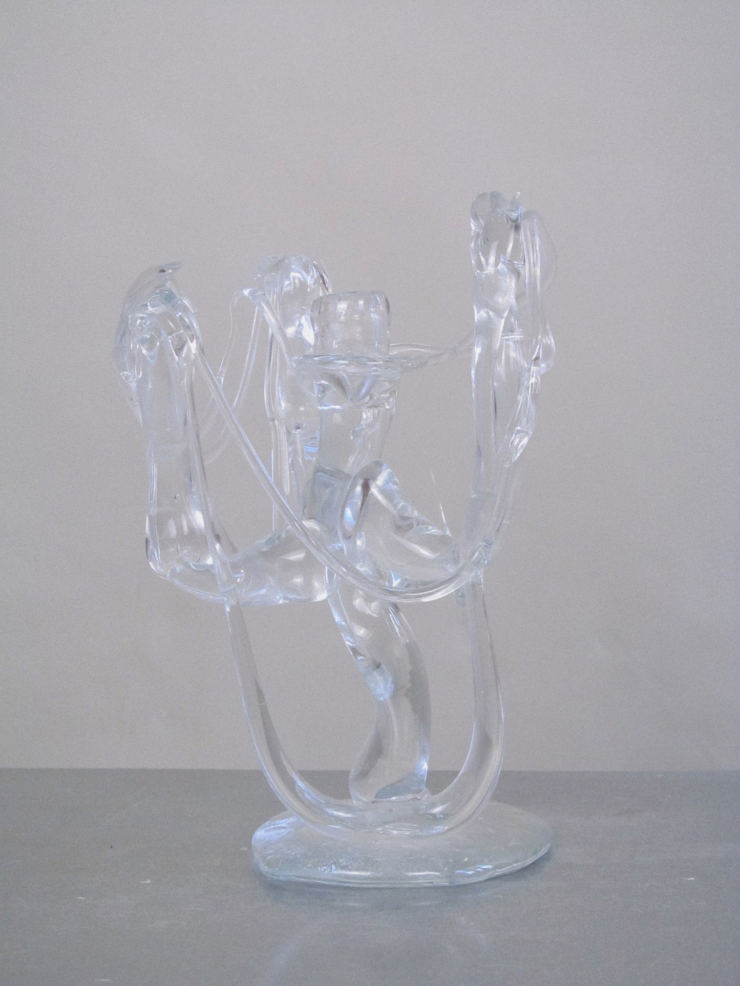Free Blown Glass Candleholder by Yvon Trossèl