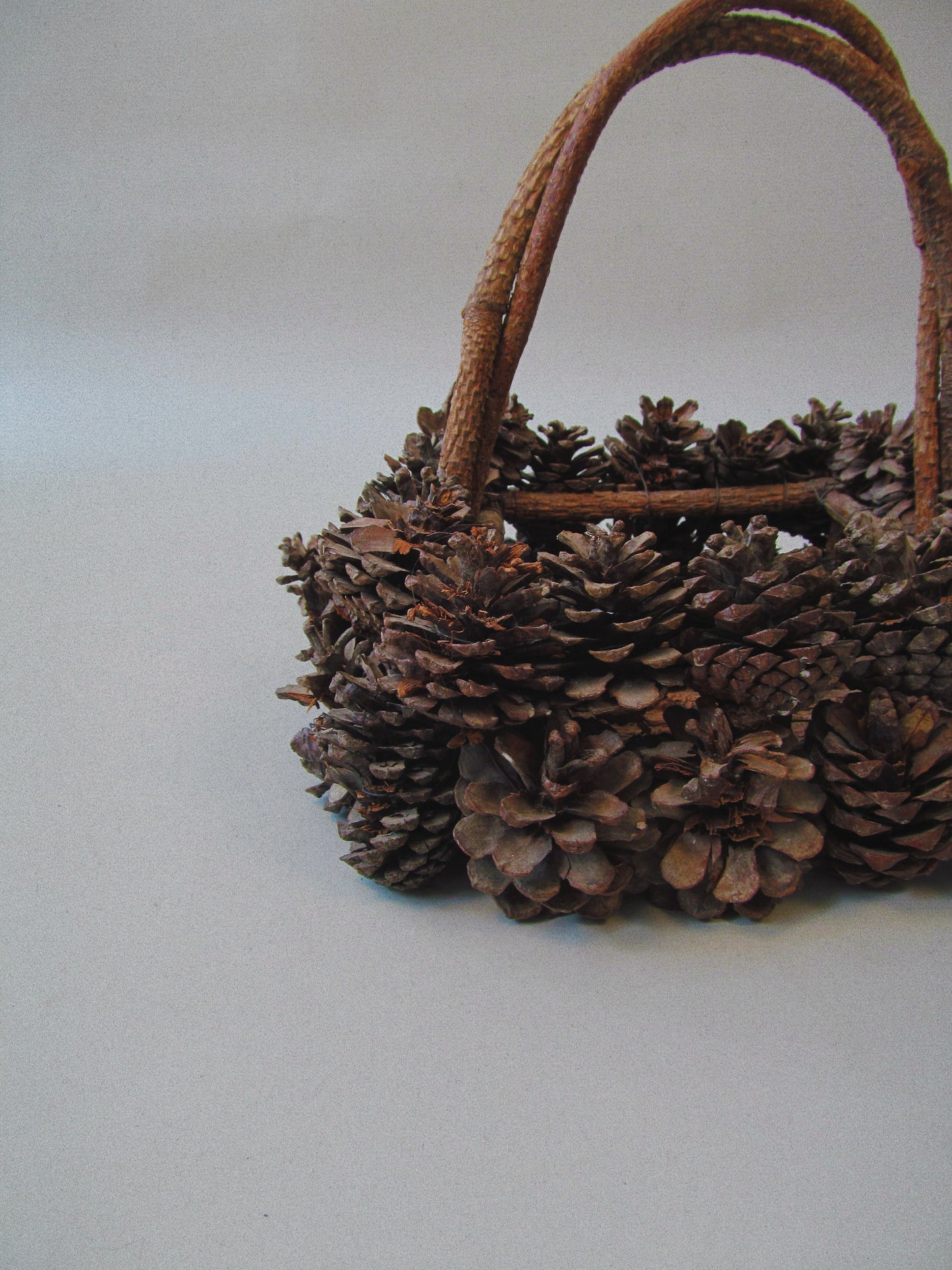 Folk Art Pinecone Basket